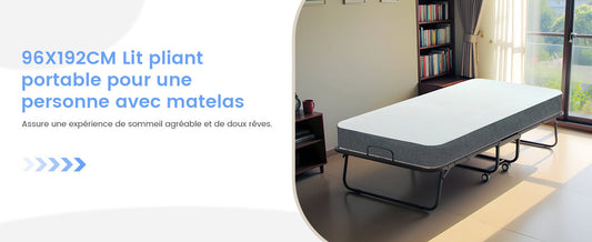 Lit pliant multifonction pratique et confortable — Maximisez chaque centimètre de votre espace