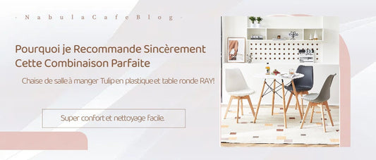 Chaise de salle à manger Tulip en plastique et table ronde RAY !