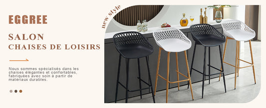 Des chaises de bar modernes, élégantes et confortables ajoutent des points forts à votre vie à la maison