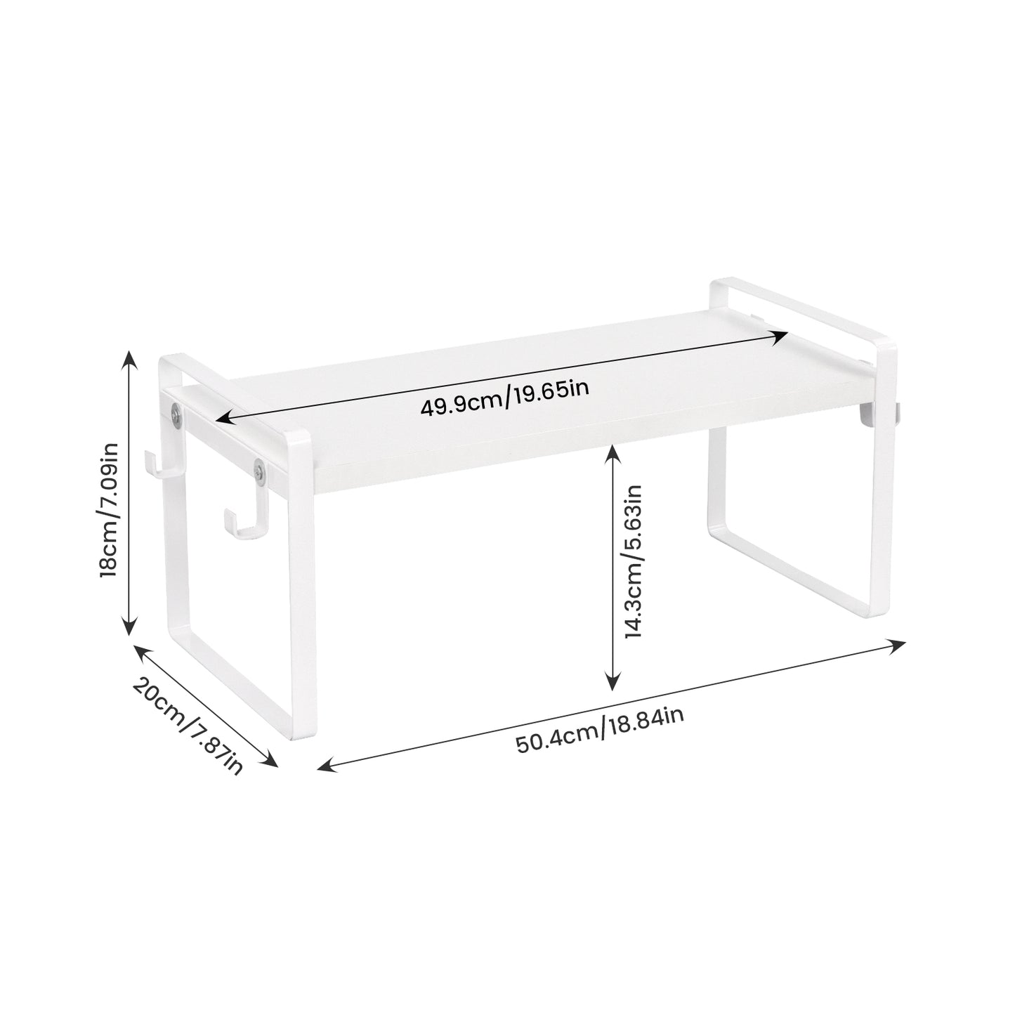 PONCE Étagère de rangement empilable pour cuisine, gain de place, 1/3/5 pièces - Feu/Bois/Blanc