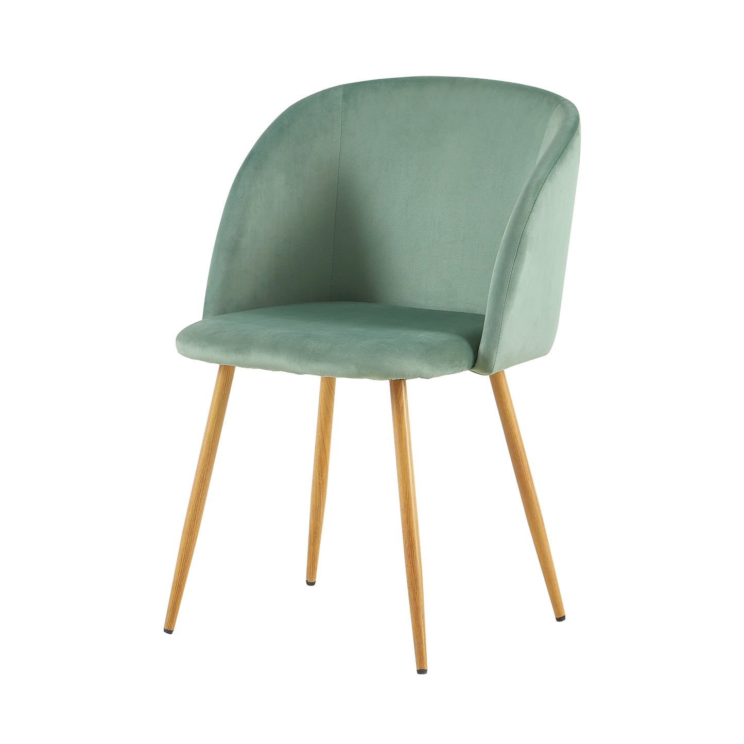 Chaise en velours avec Accoudoir et Pieds en Métal - Rose/Bleu/Gris/Vert Cactus-ALOE