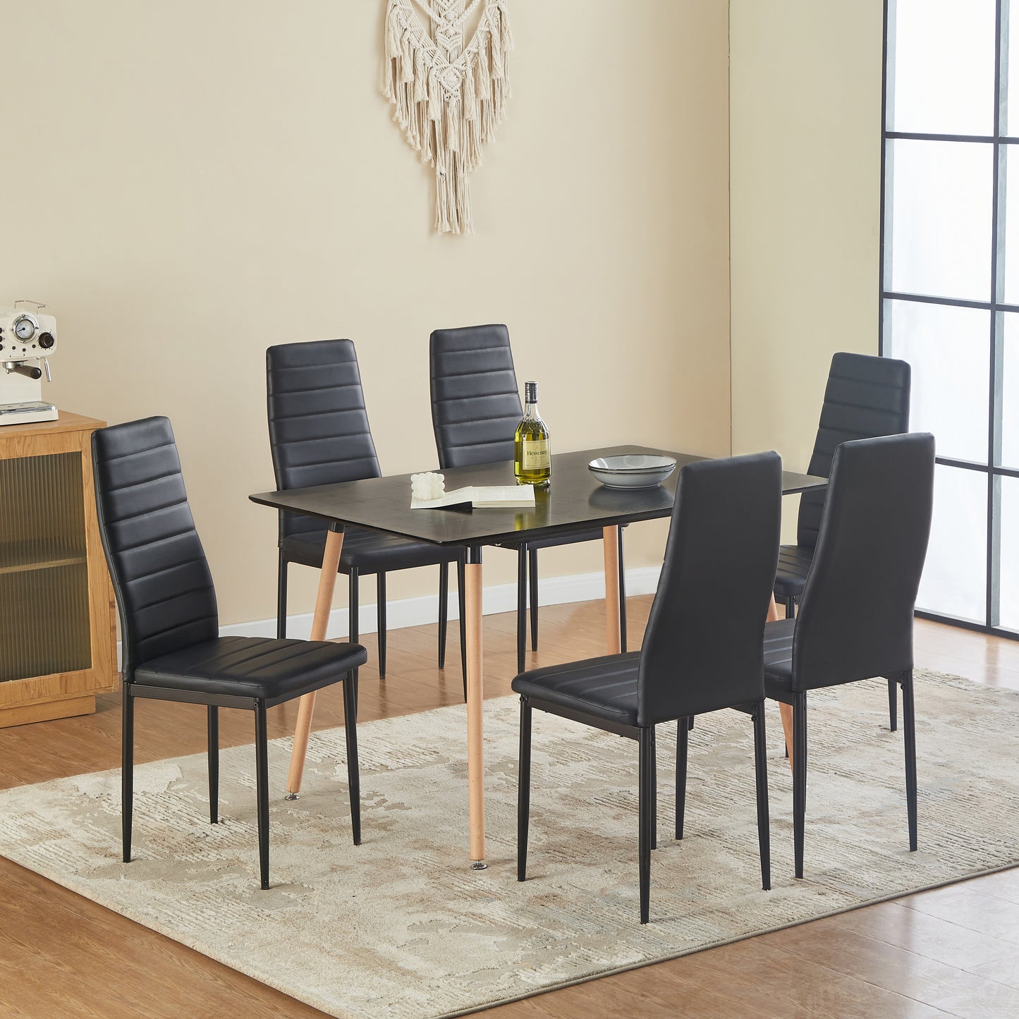 ANN Chaises de salle à manger rembourrées modernes (ensemble de 6)