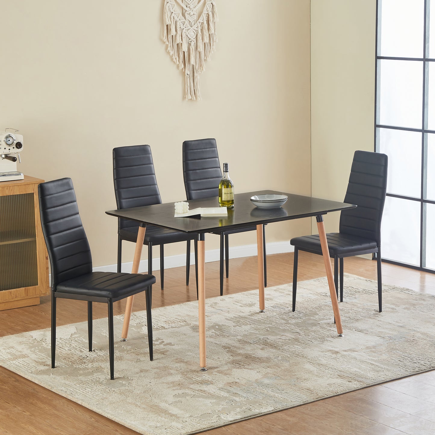ANN Chaises de salle à manger rembourrées modernes (ensemble de 4)