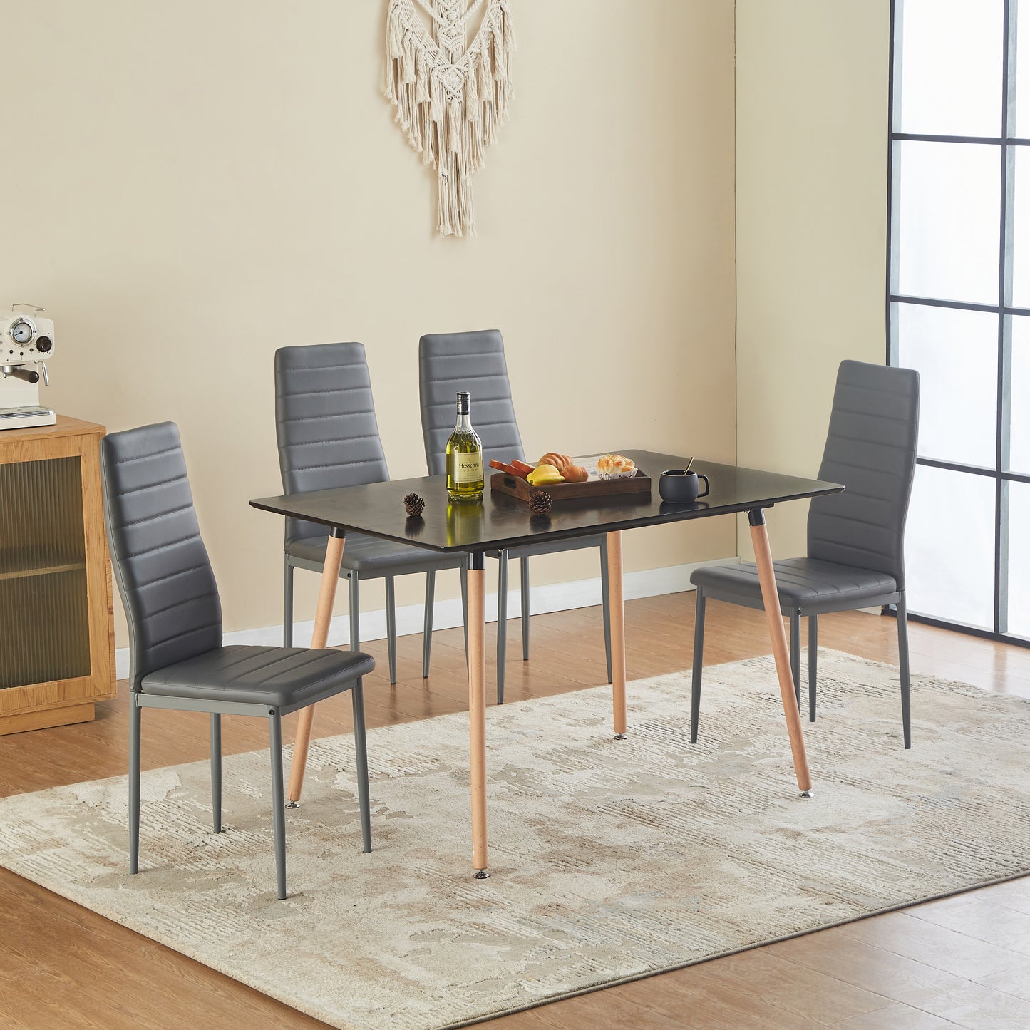 ANN Chaises de salle à manger rembourrées modernes (ensemble de 4)