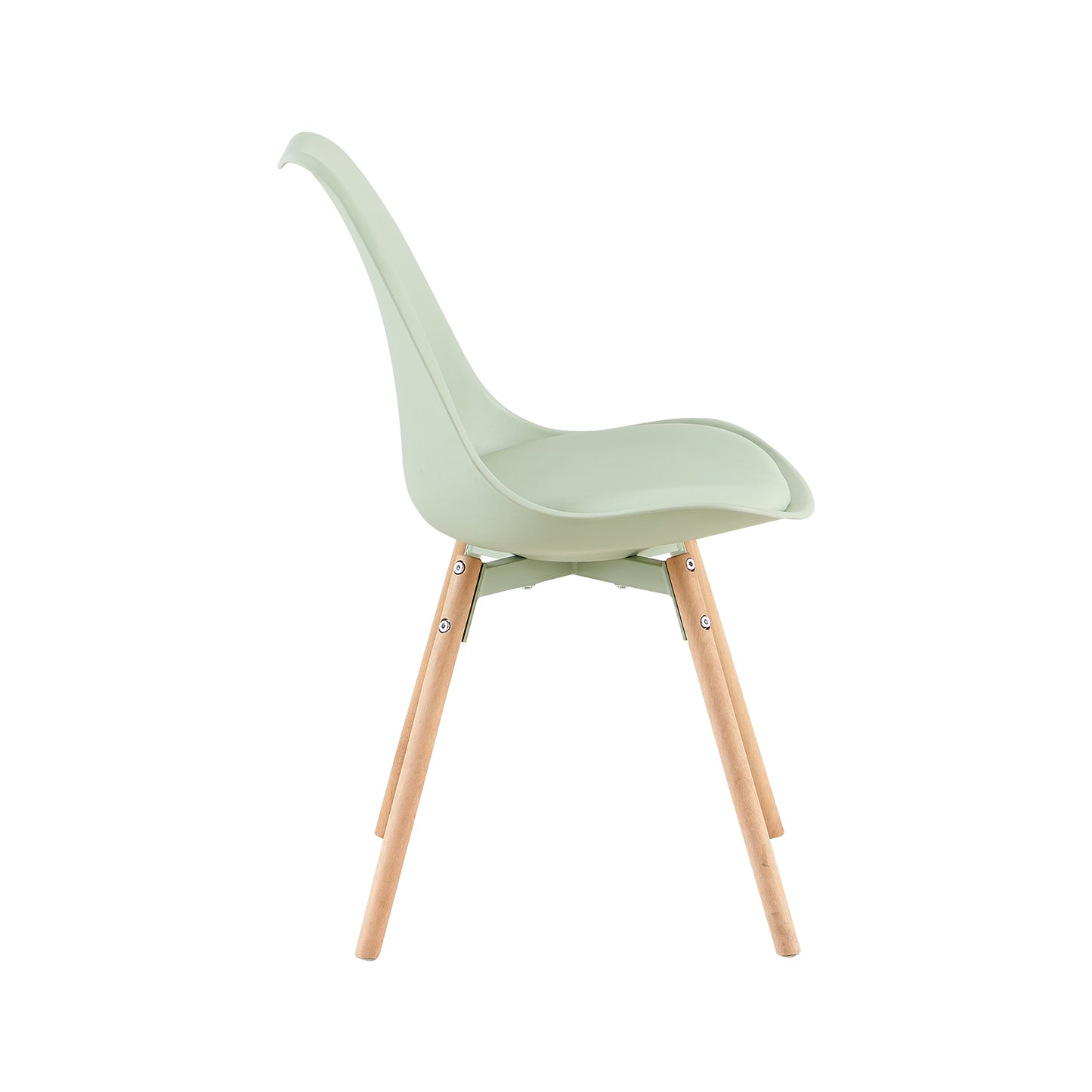 Lot de 4/6 Chaises Latérales OATS – Gris Bleu Clair / Gris Bleu Foncé/Crème glacée verte
