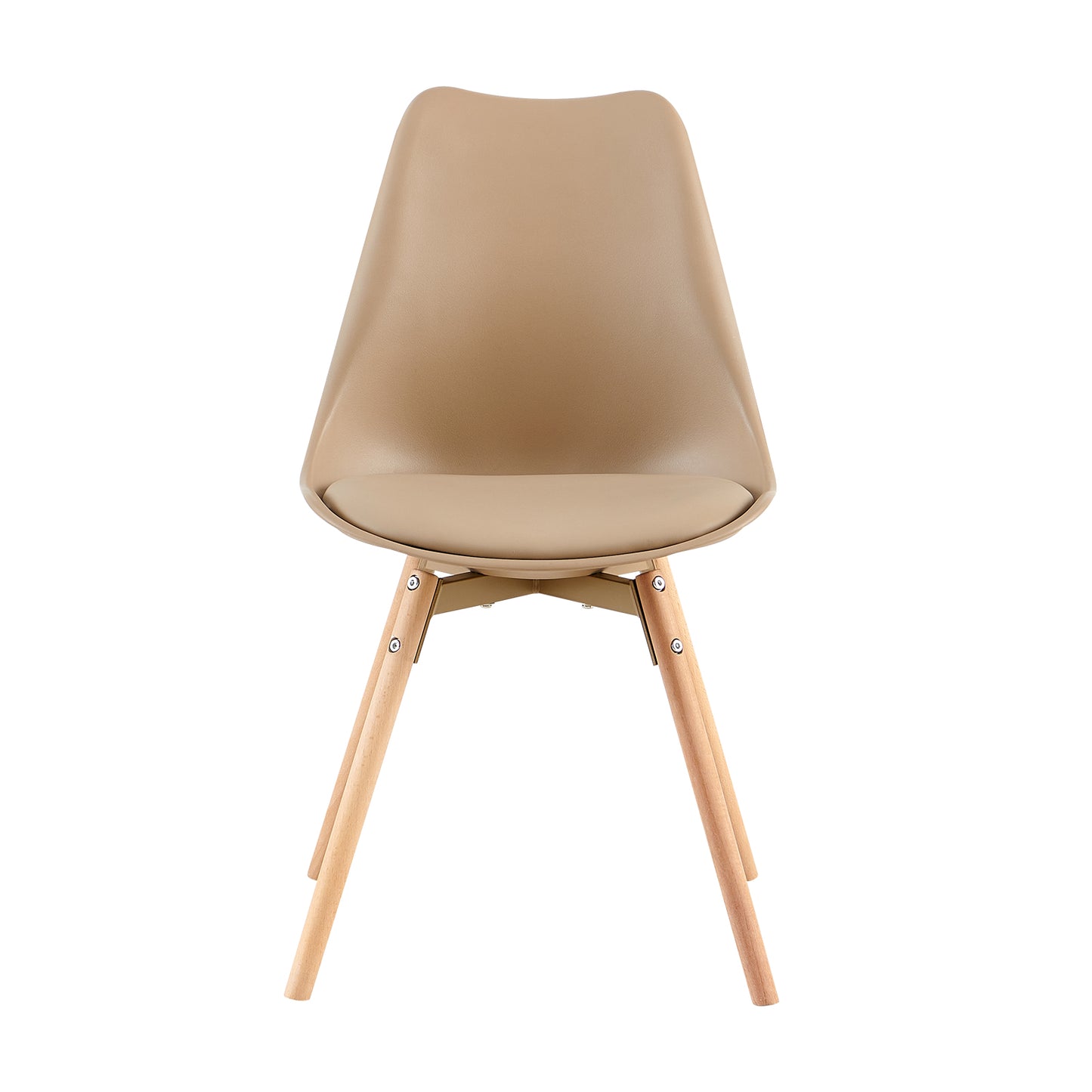 Ensemble de 4/6 chaises de salle à manger OATS, rembourrées, Kaki/Kaki clair