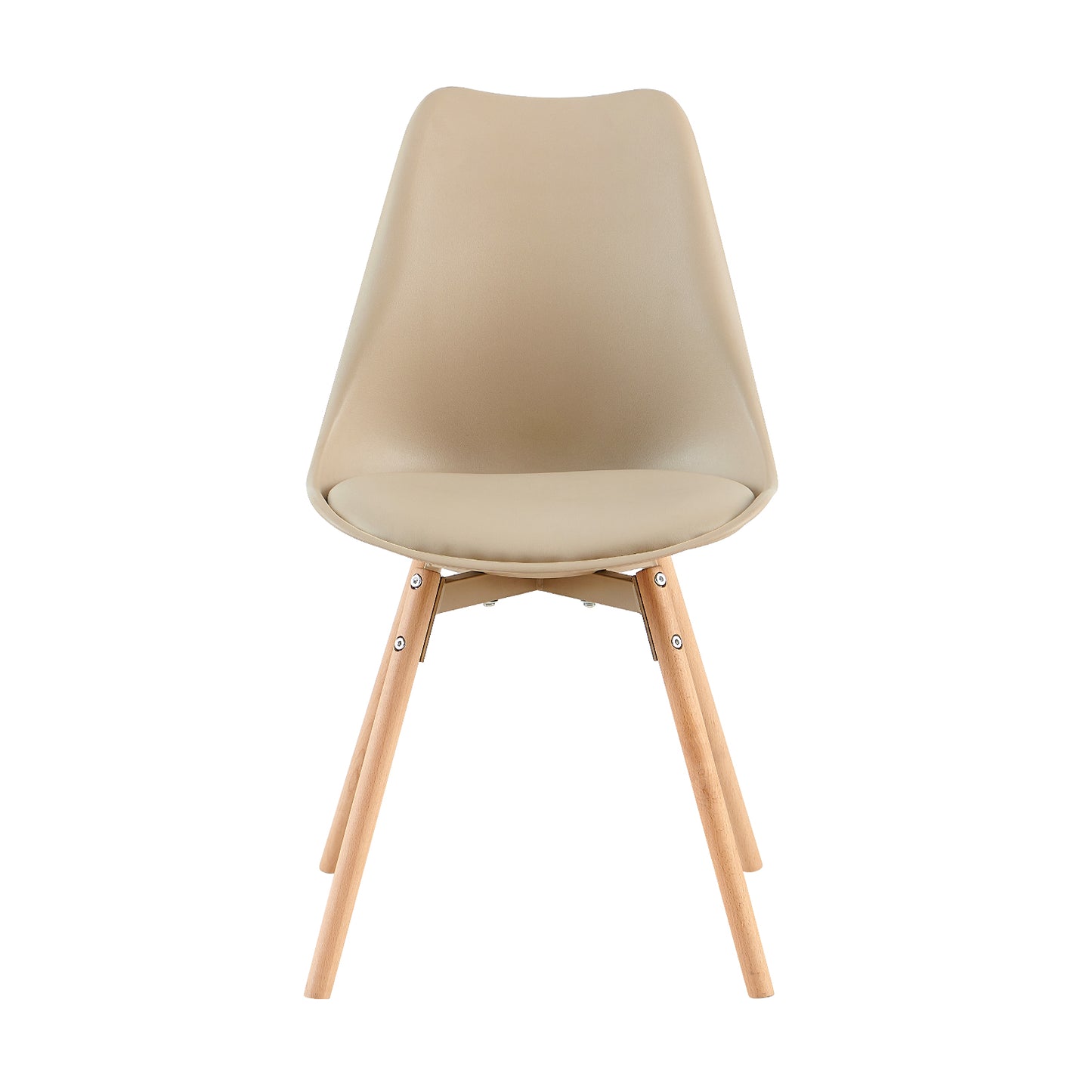 Ensemble de 4/6 chaises de salle à manger OATS, rembourrées, Kaki/Kaki clair