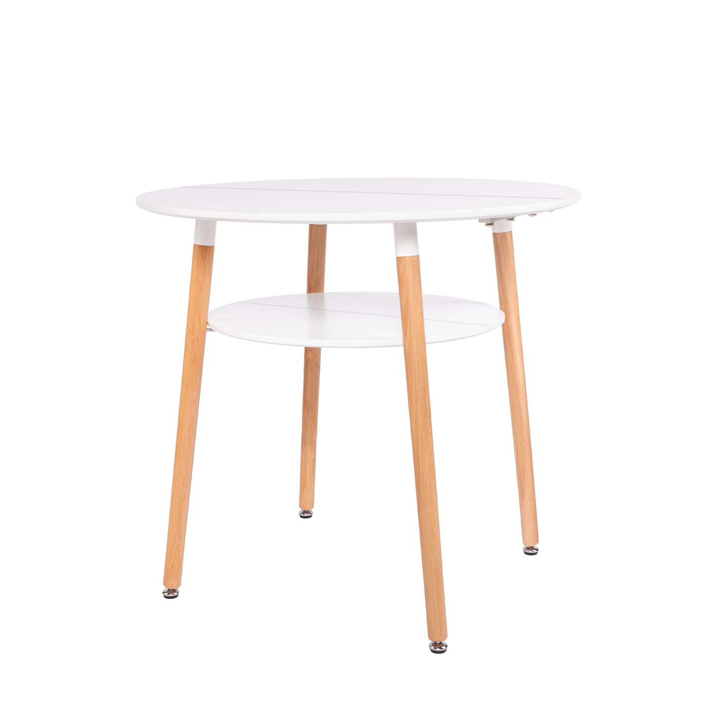 Table basse ronde à 2 niveaux blanche - FULLER