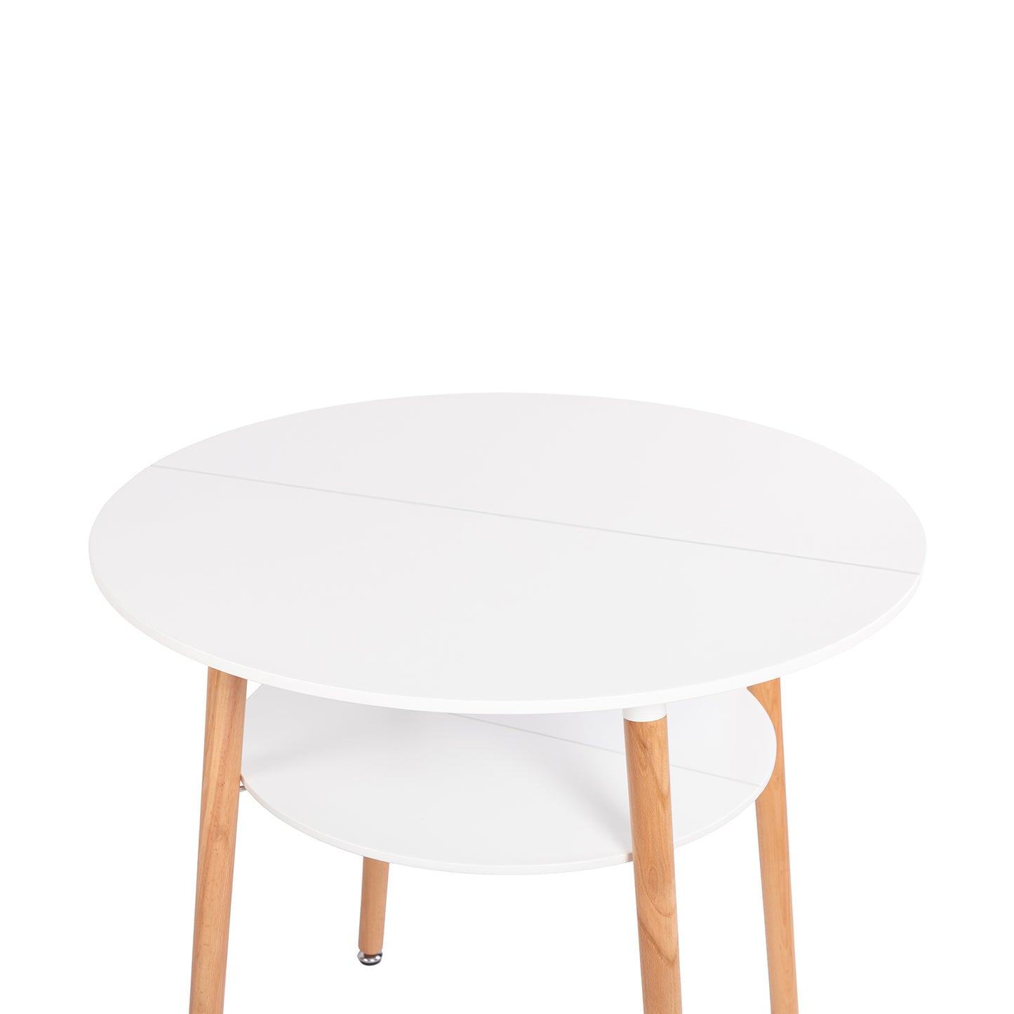 Table basse ronde à 2 niveaux blanche - FULLER
