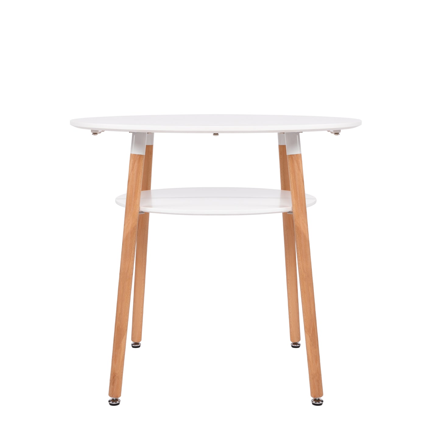 Table basse ronde à 2 niveaux blanche - FULLER