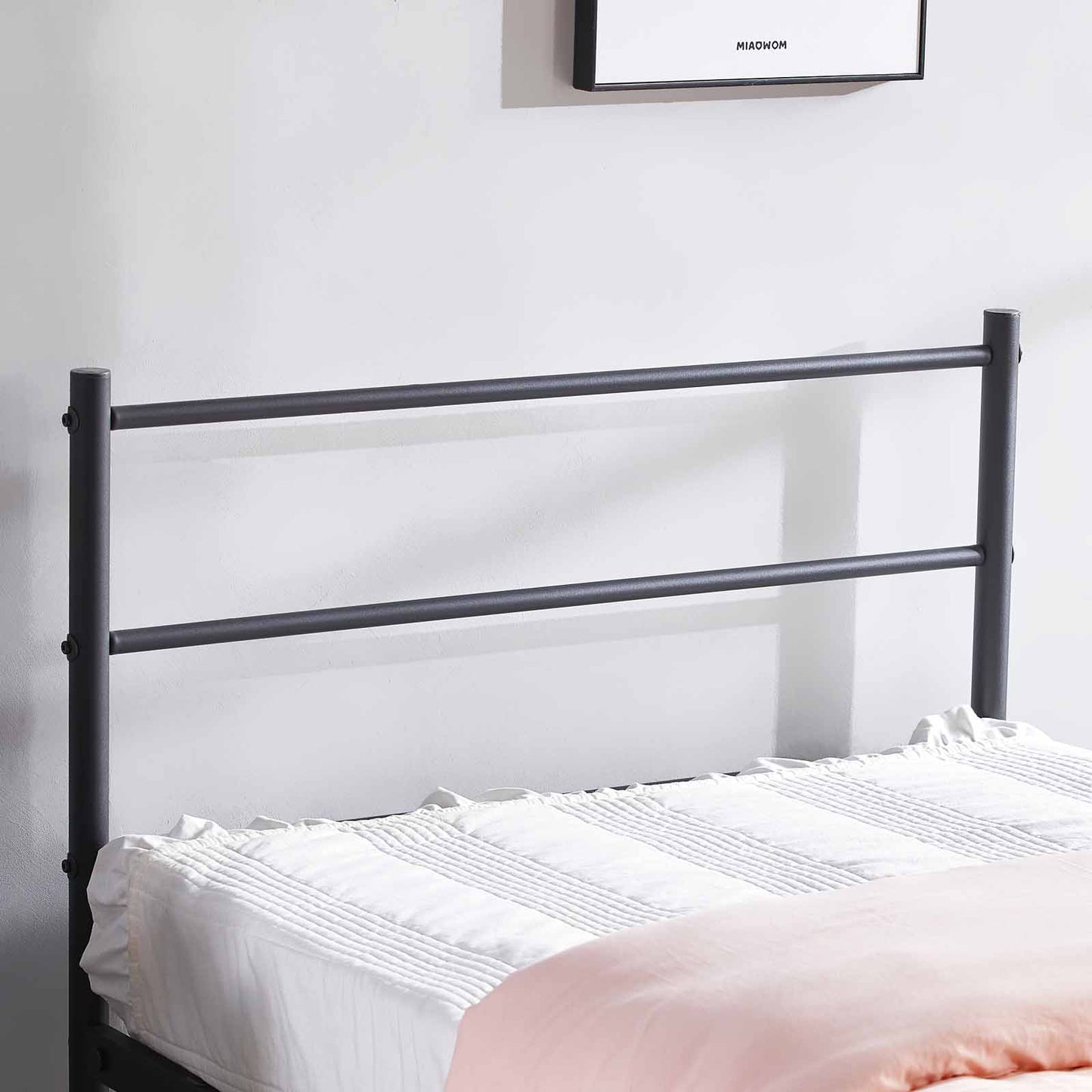PRIMO Lit Simple en Métal - Noir Lot de 2