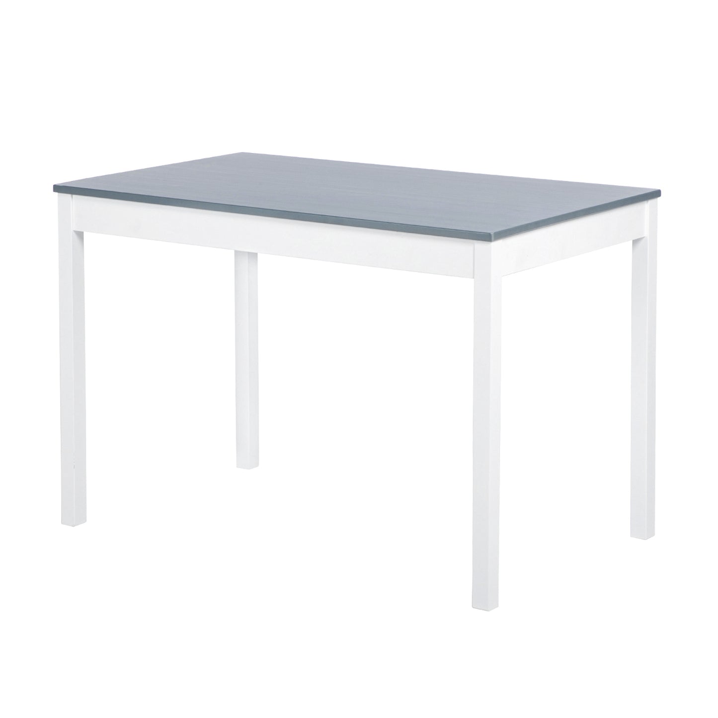 Ensemble de salle à manger carré - Blanc et gris-JOEL