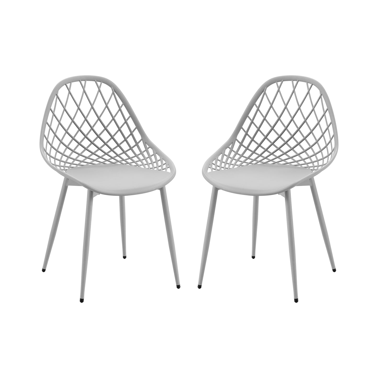 MILAN Chaises de Salle à Manger Pieds de Transfert en Bois de Hêtre - Blanc/Noir/Gris