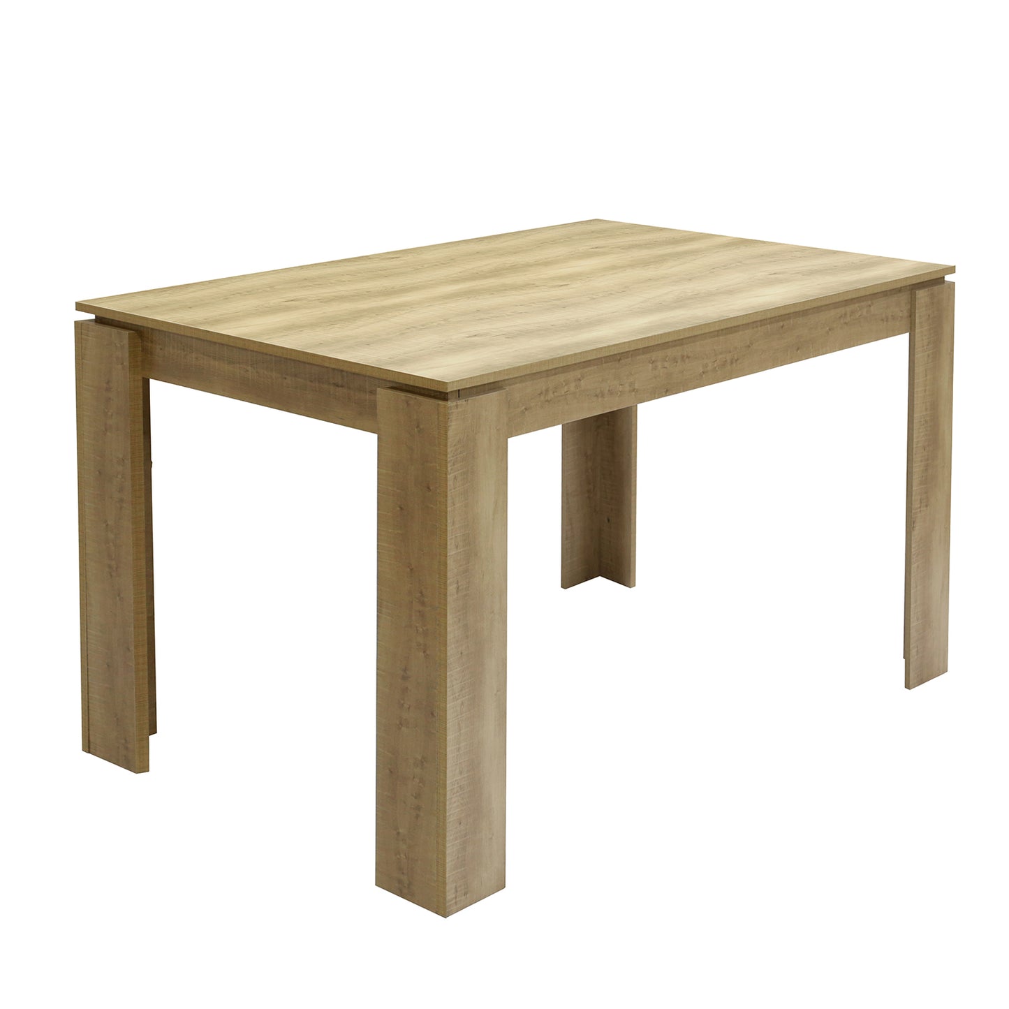 MUSK Table à manger avec 120 cm - Blanc/CHÊNE/Noir