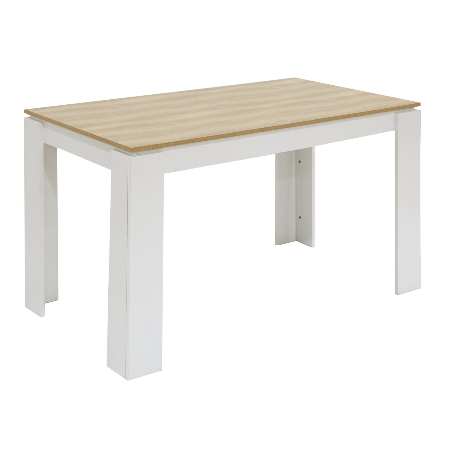 MUSK Table à manger avec 120 cm - Blanc/CHÊNE/Noir