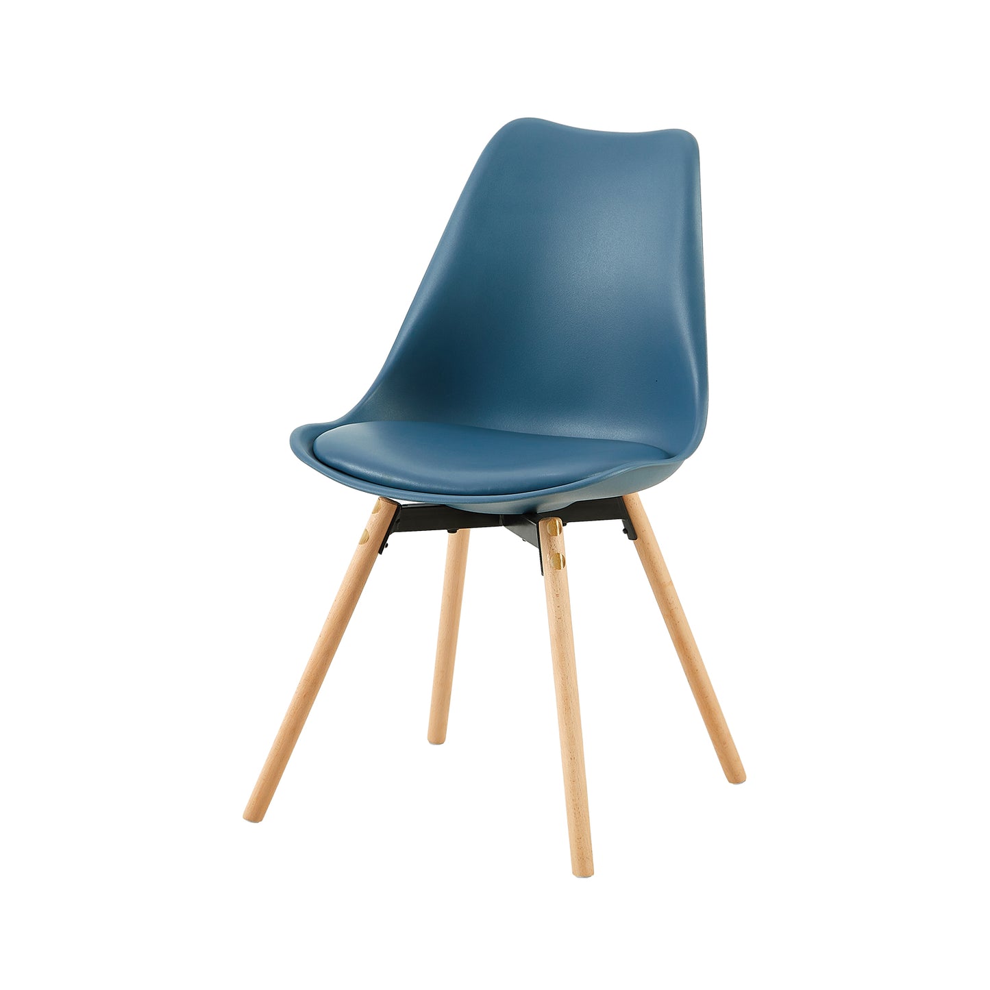 Lot de 4/6 Chaises Latérales OATS – Gris Bleu Clair / Gris Bleu Foncé/Crème glacée verte