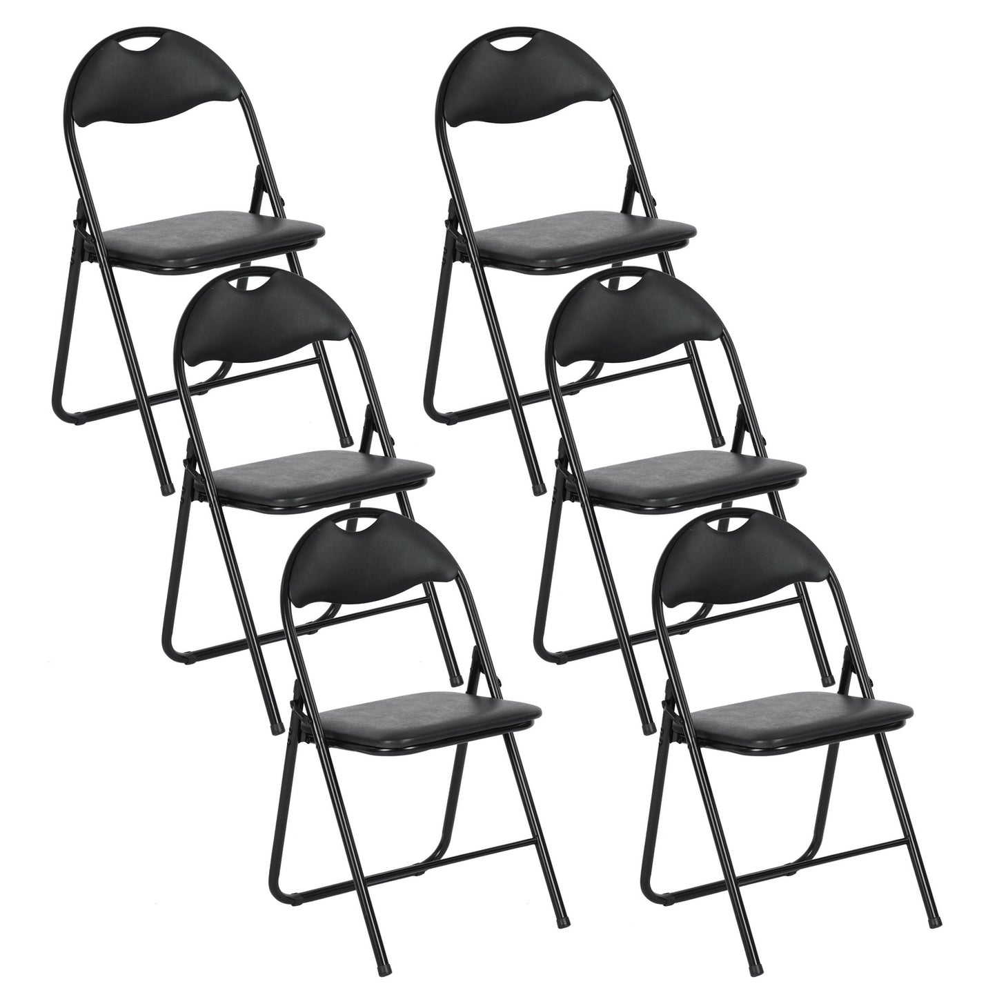 PEACOCKAR Folding Chair Set of 6