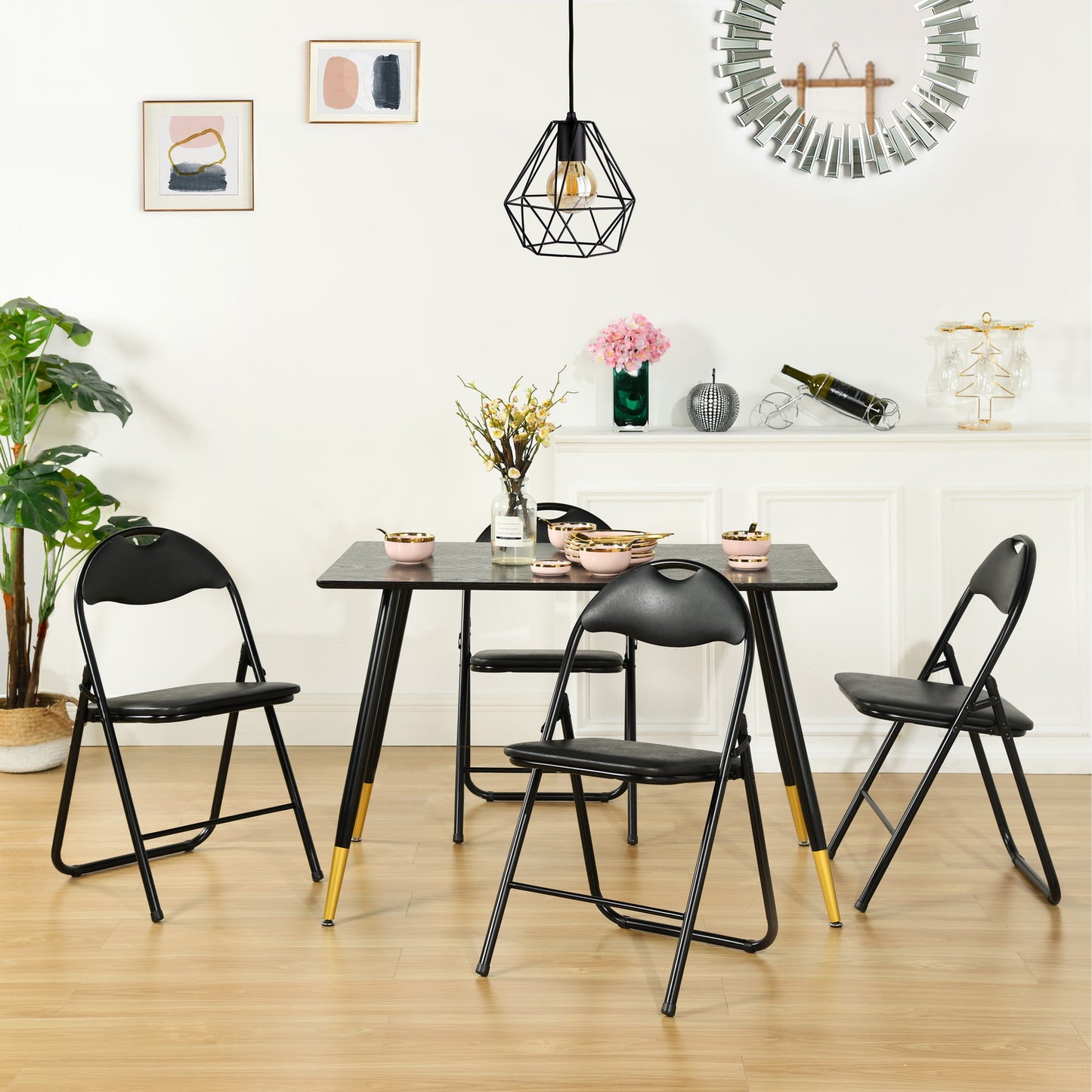 PEACOCKAR Folding Chair Set of 6