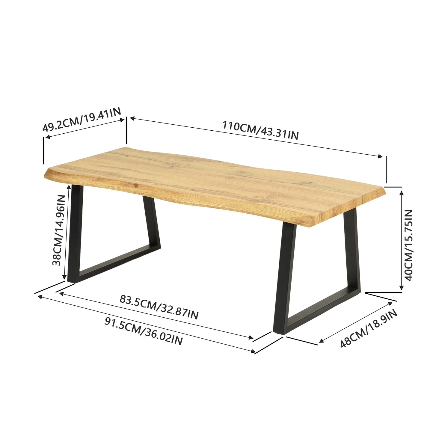 Table basse PILAR 110 cm - BOIS