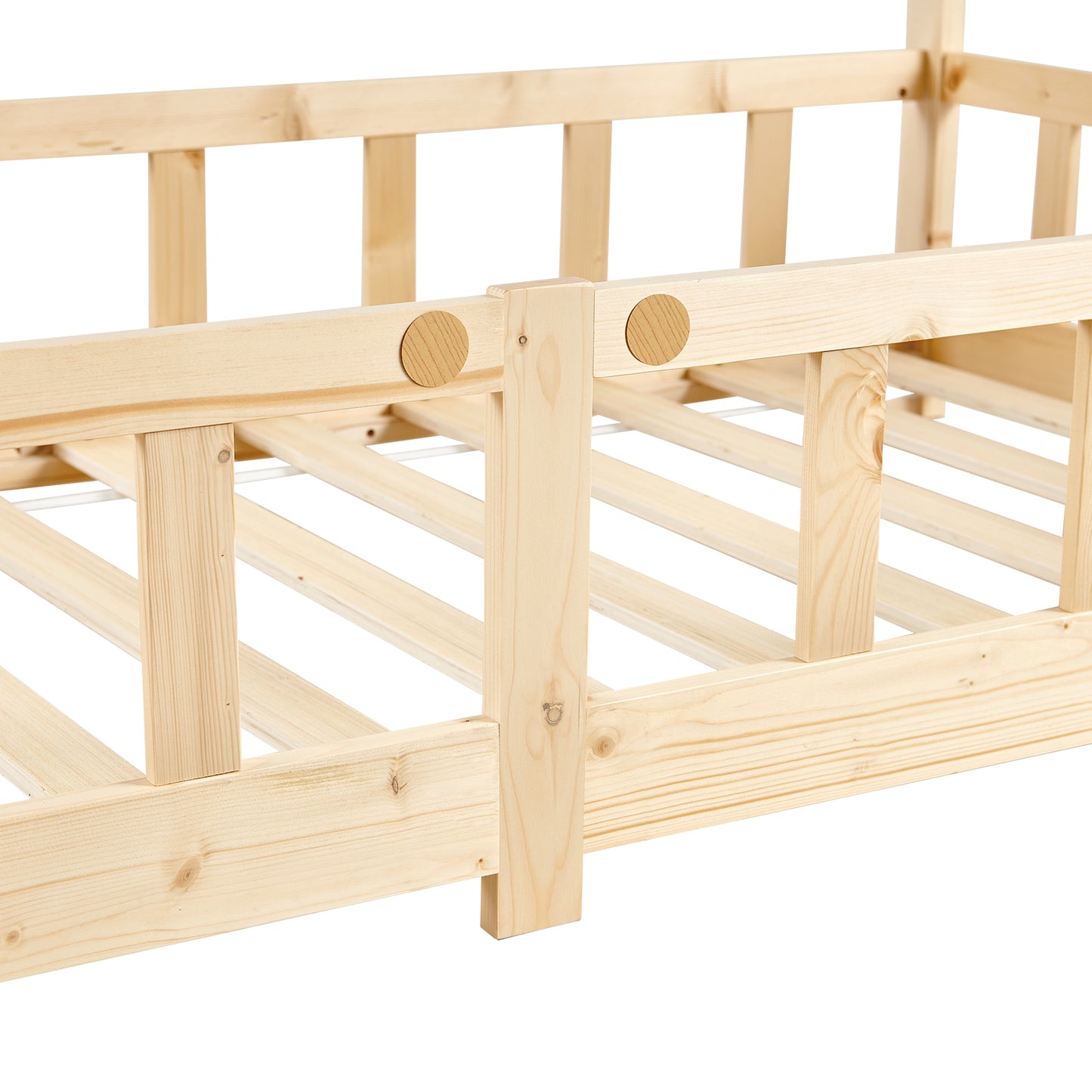Lit Cabane Simple Pour maison Enfants avec - Bois/Blanc - PINEY