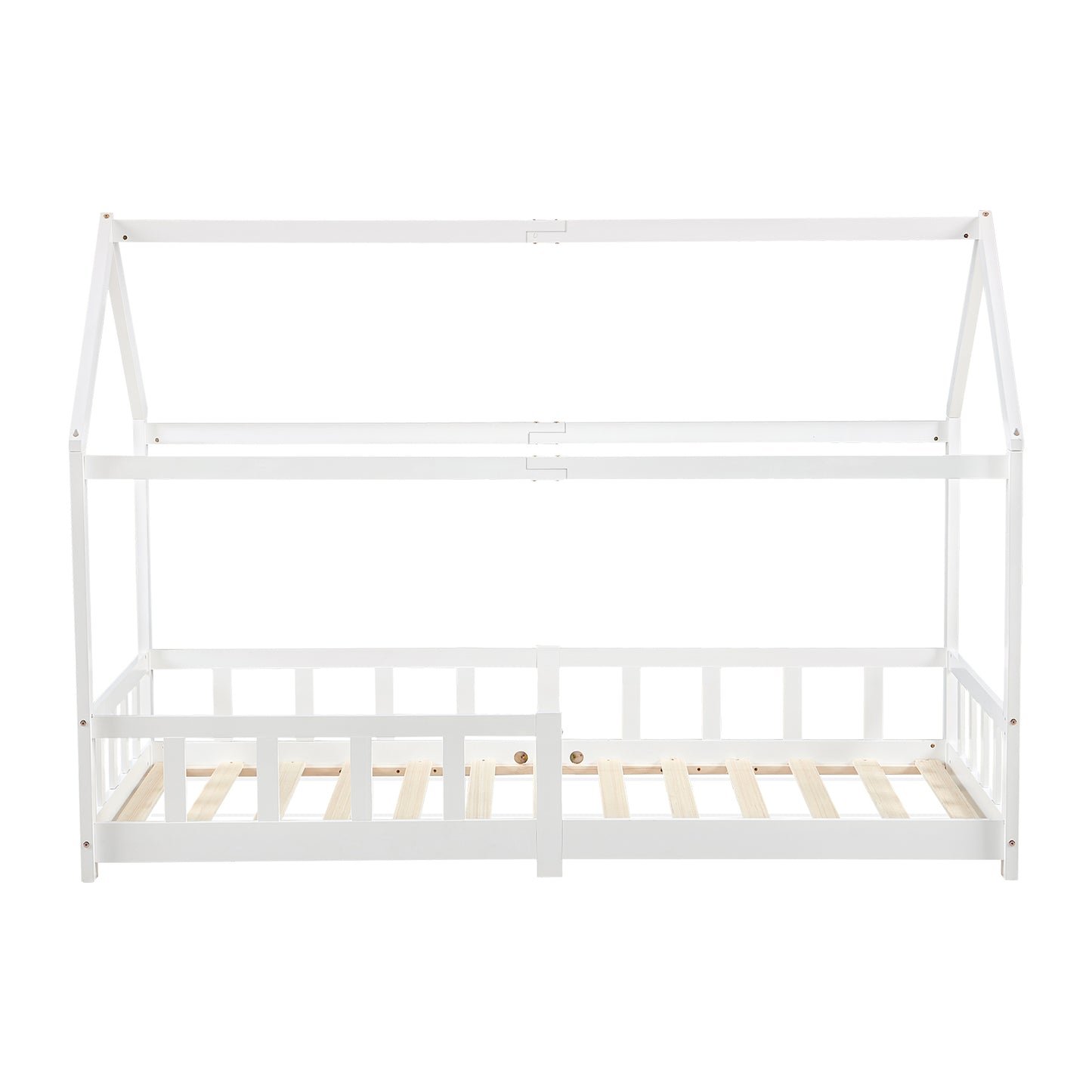 Lit Cabane Simple Pour maison Enfants avec - Bois/Blanc - PINEY