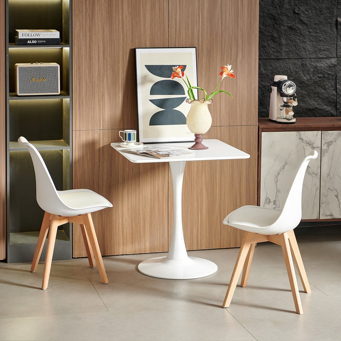 Table Tulipe Rectangulaire Blanche Balcon - RAMON