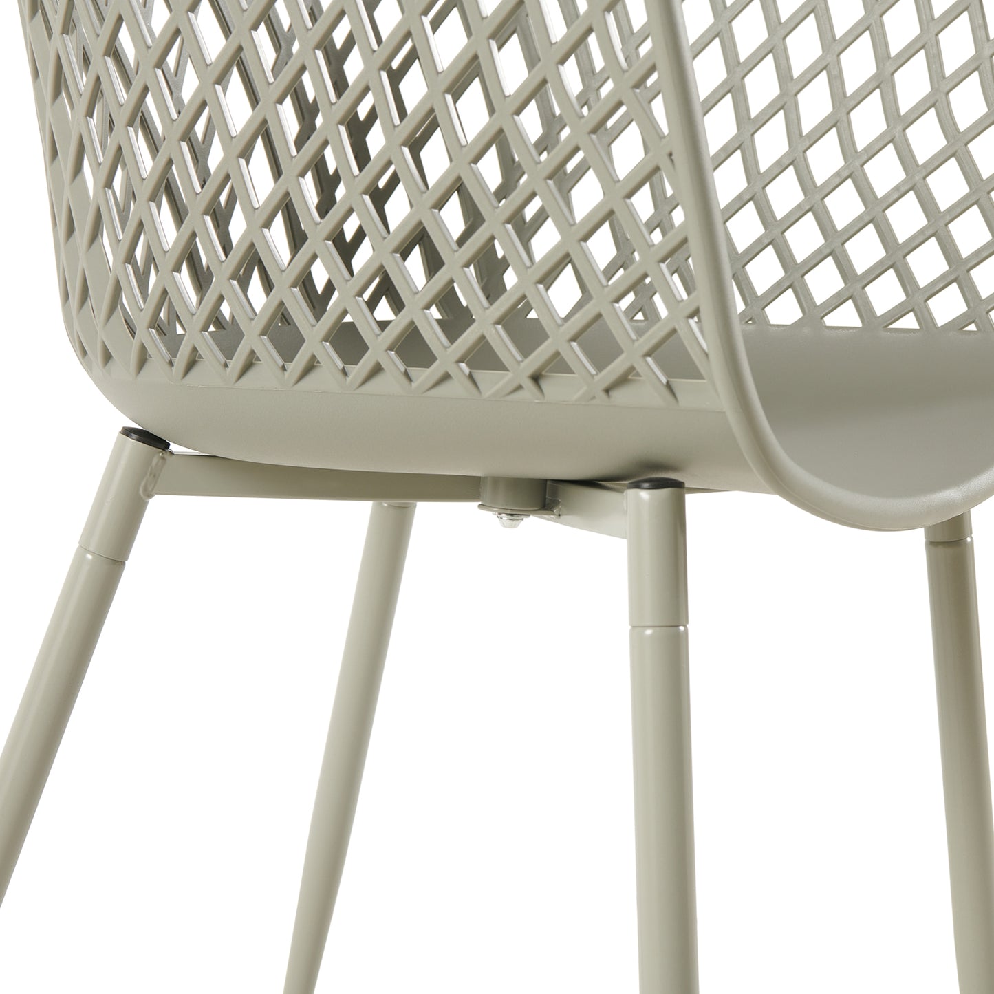 Chaise de salle à manger à accoudoirs creux (lot de 4/6) - Gris-ROME
