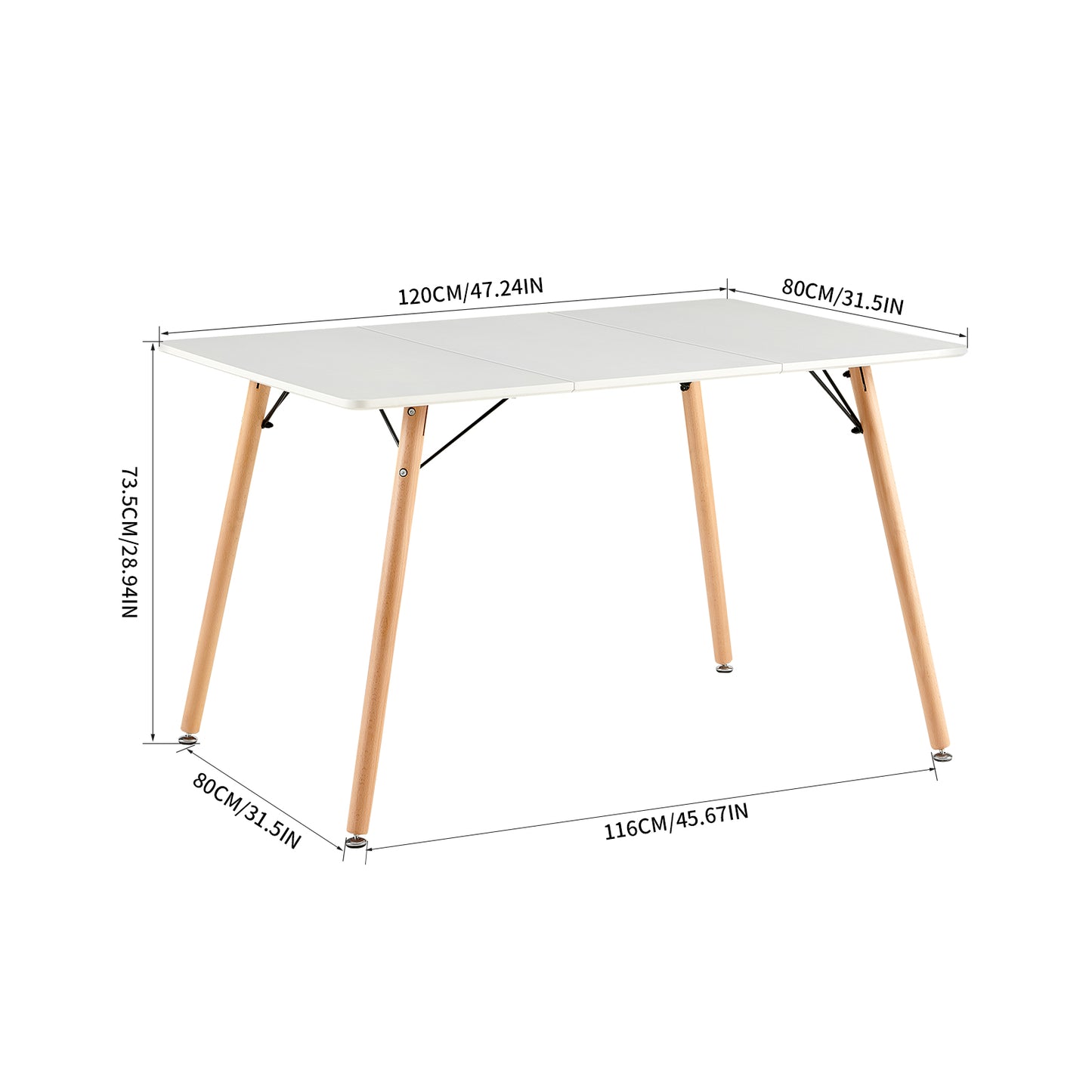 Table à manger nordique simple et moderne multifonctionnelle EGGREE - Blanche