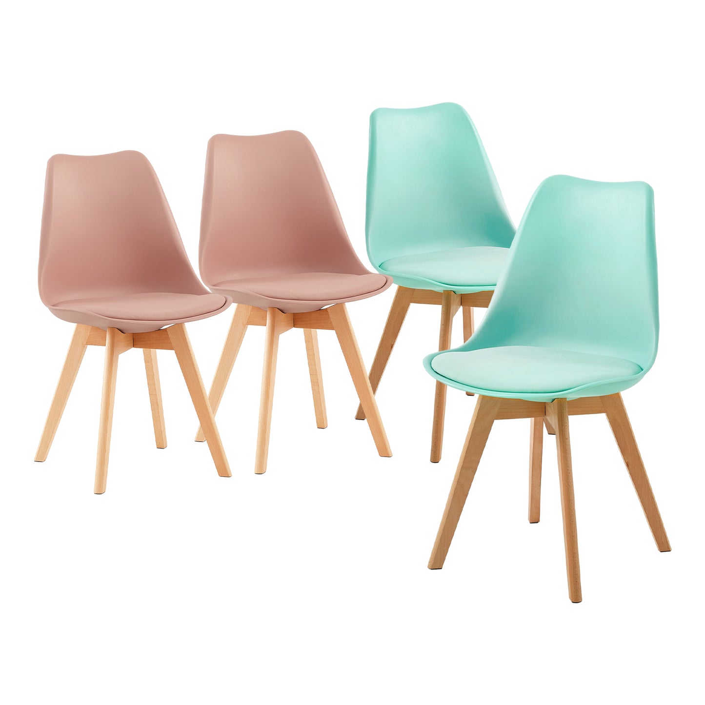 TULIP Mélangez et assortissez les chaises de salle à manger, lot de 4