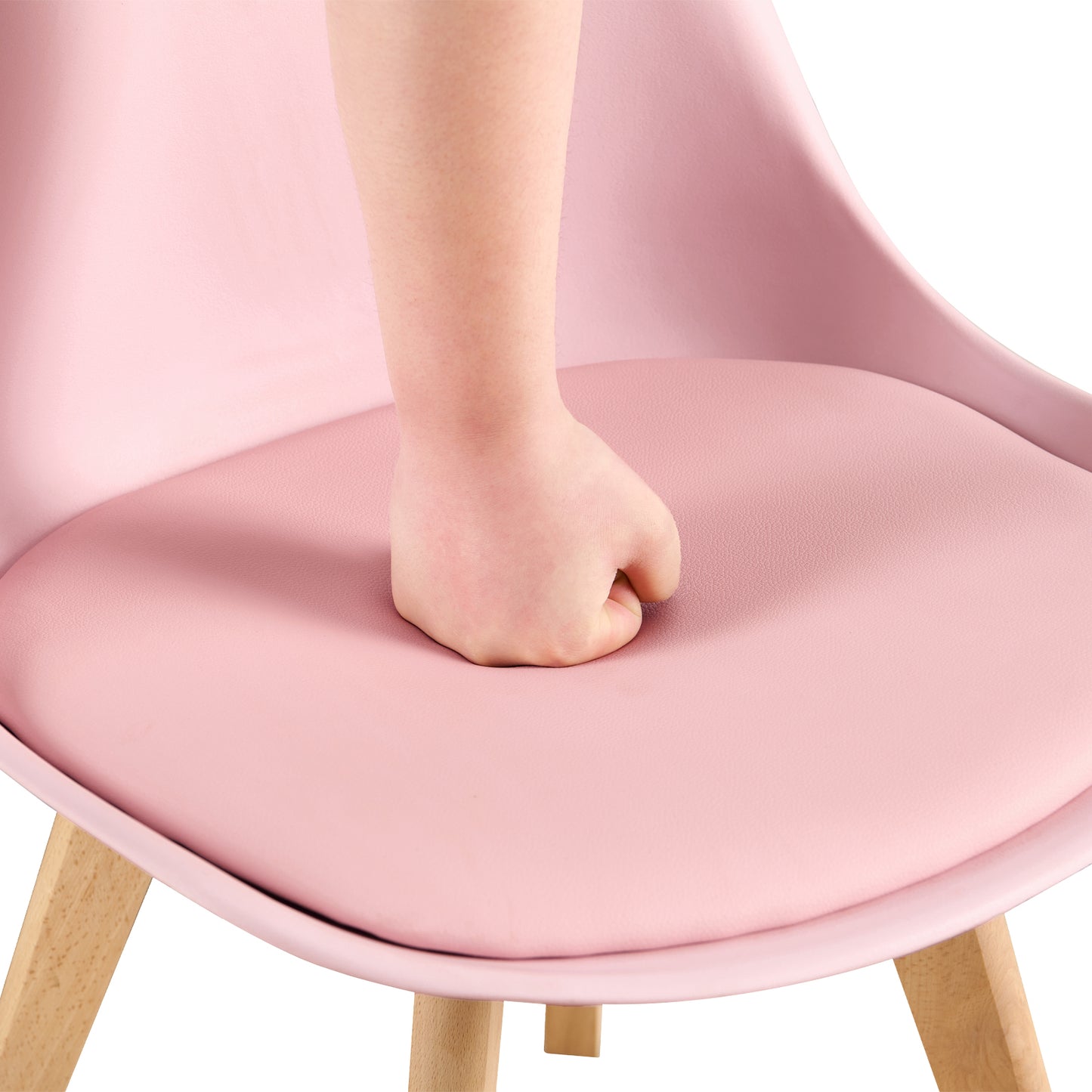 Chaises de salle à manger TULIP rembourrées (Lot de 2/4) - Rose