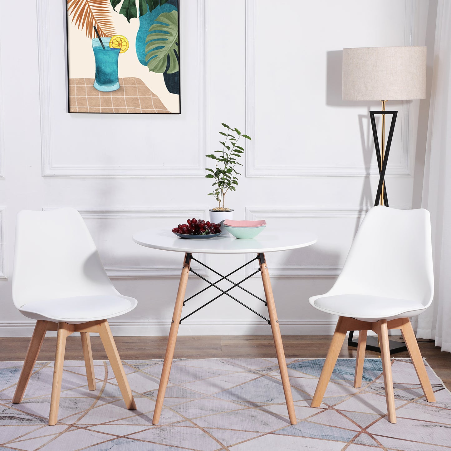 chaise scandinave blanche