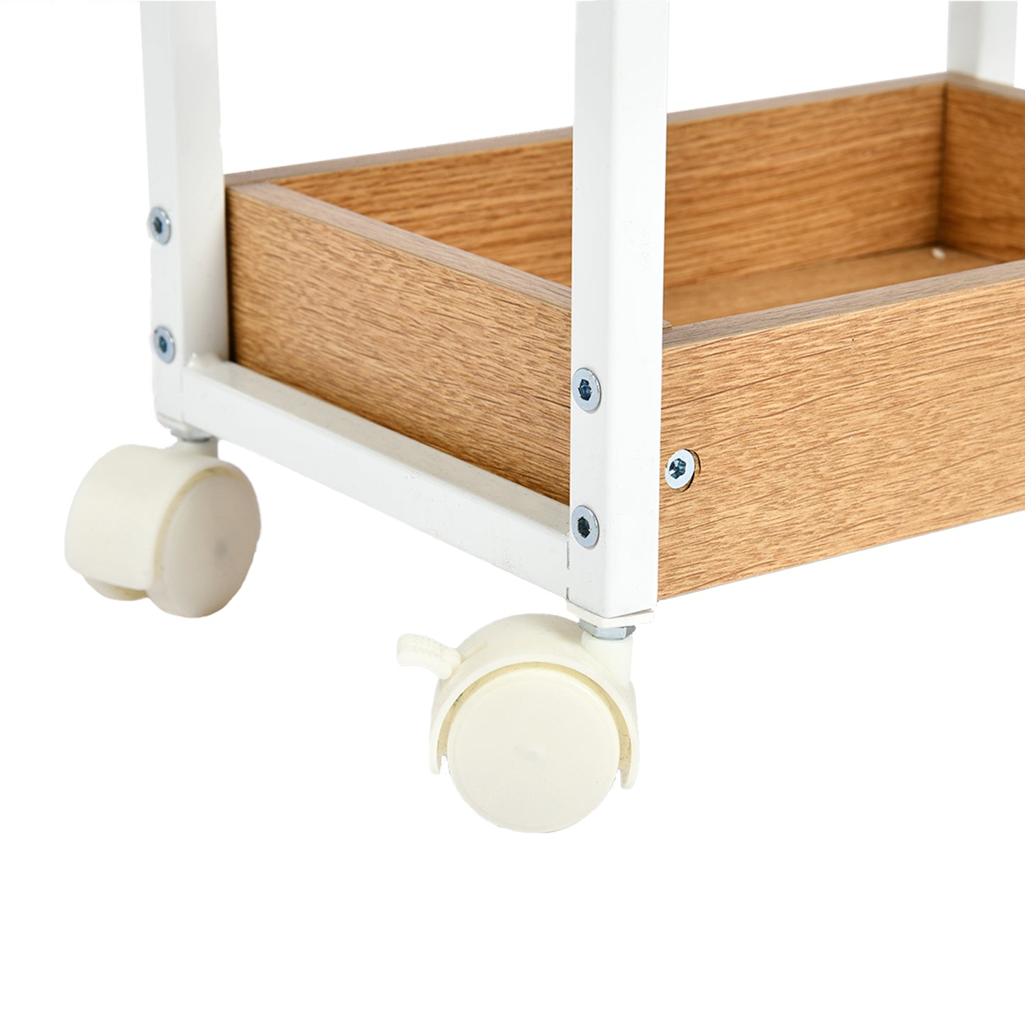 Étagère de rangement à trois niveaux VERO - Couleur Feu/CHÊNE