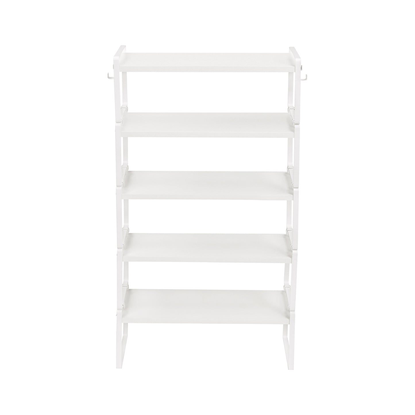 PONCE Étagère de rangement empilable pour cuisine, gain de place, 1/3/5 pièces - Feu/Bois/Blanc