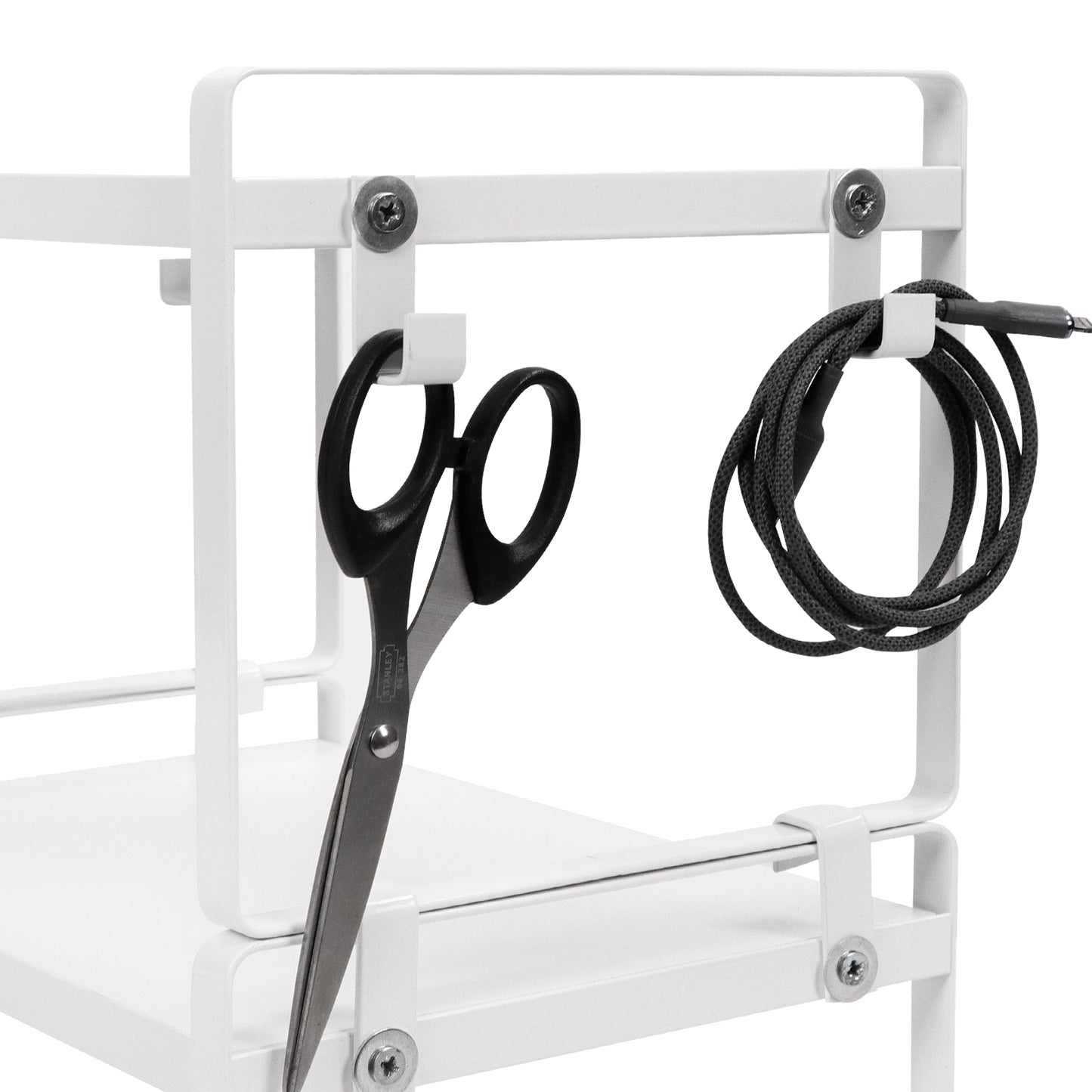 PONCE Étagère de rangement empilable pour cuisine, gain de place, 1/3/5 pièces - Feu/Bois/Blanc