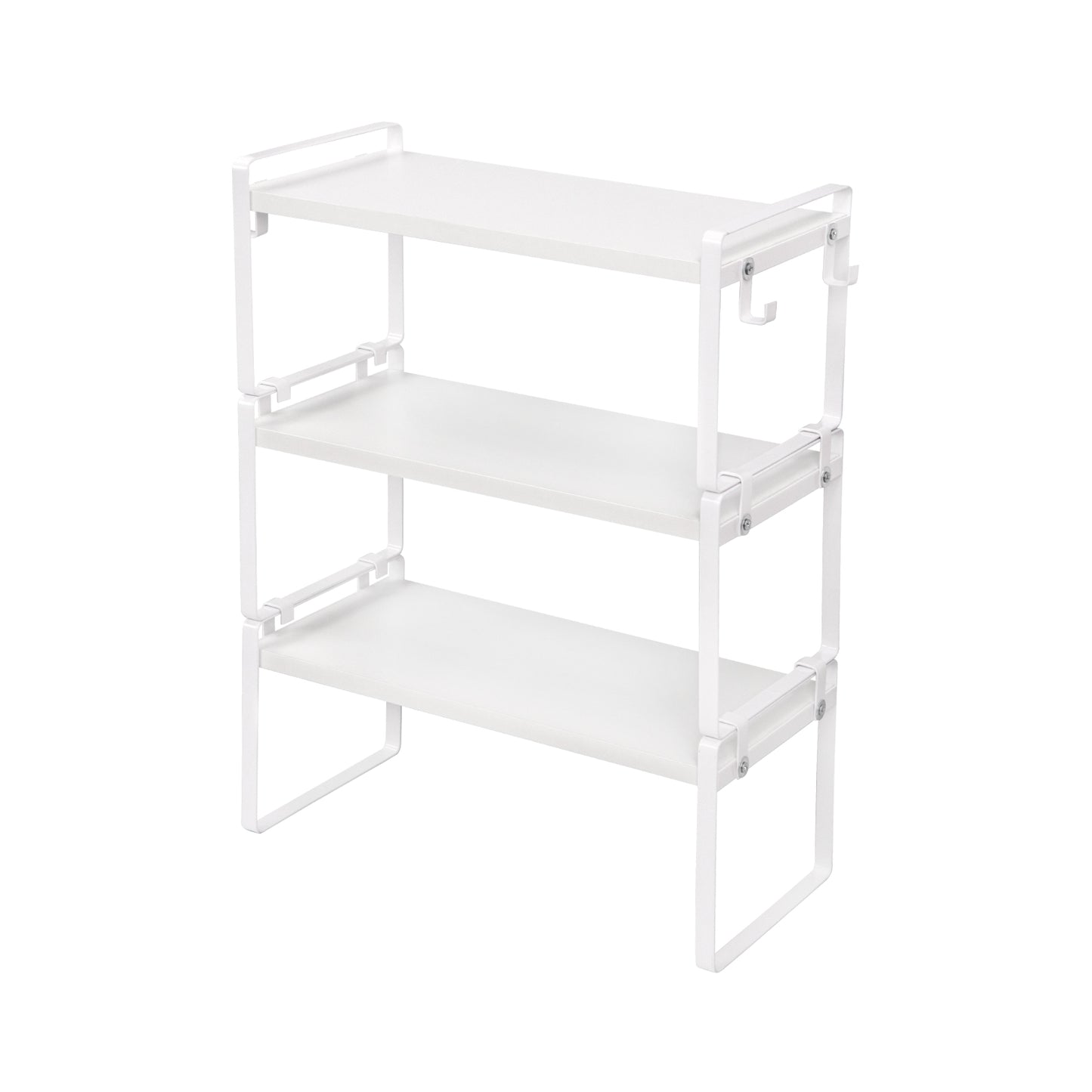PONCE Étagère de rangement empilable pour cuisine, gain de place, 1/3/5 pièces - Feu/Bois/Blanc