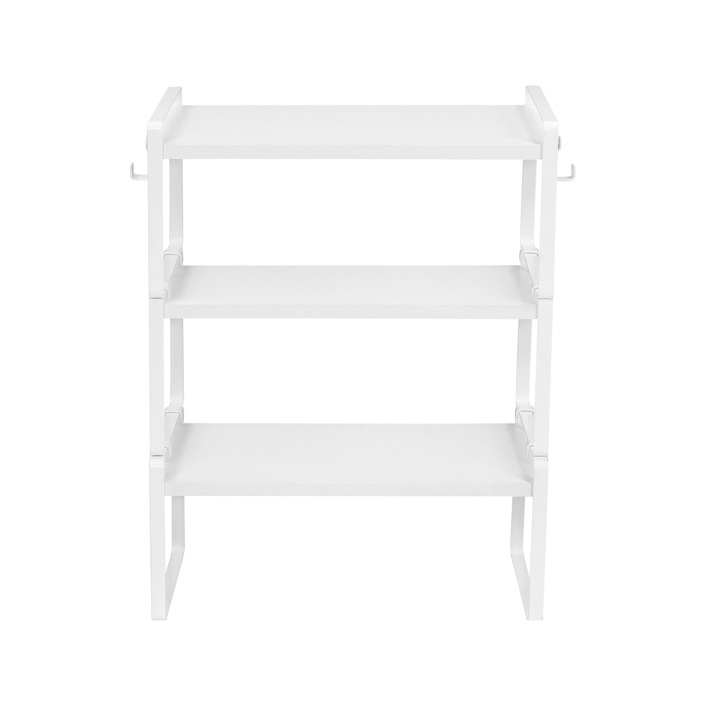 PONCE Étagère de rangement empilable pour cuisine, gain de place, 1/3/5 pièces - Feu/Bois/Blanc