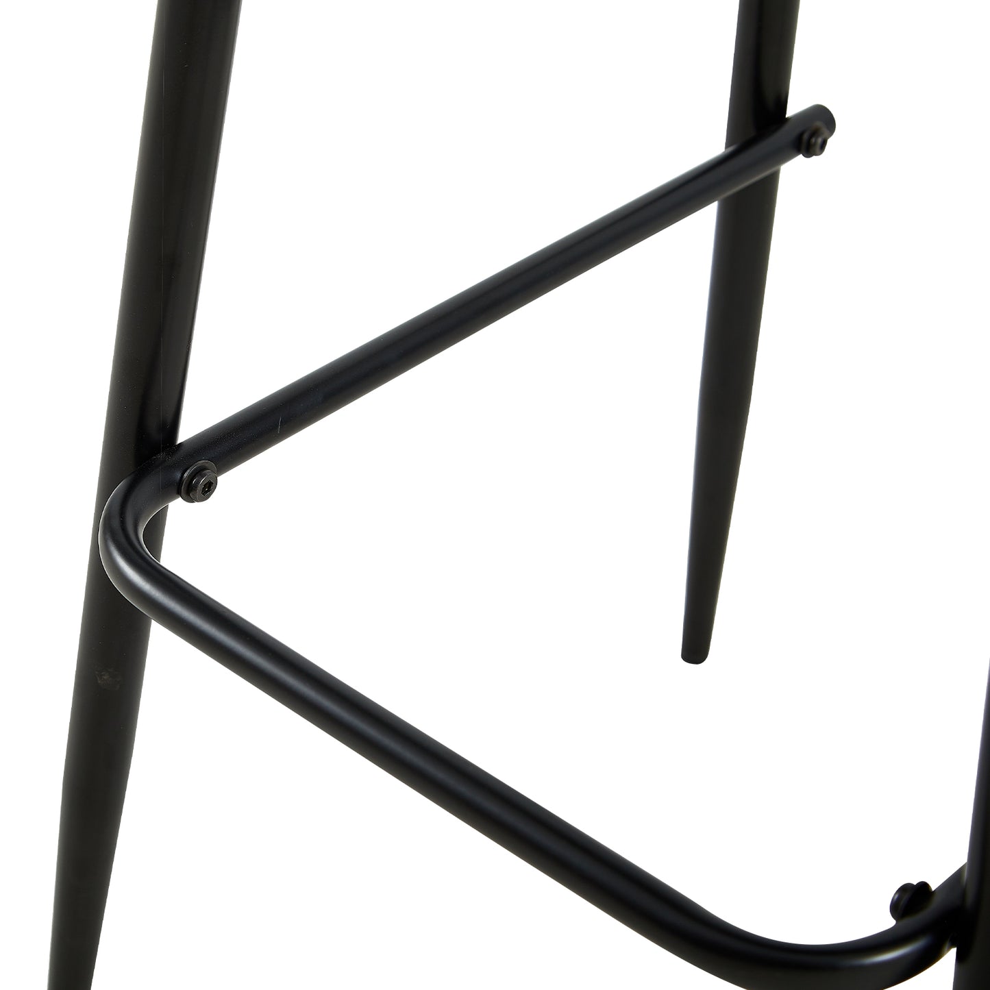 Lot de 4 chaises de bar en fer de style industriel moderne avec dossier creux respirant - Noir/Blanc