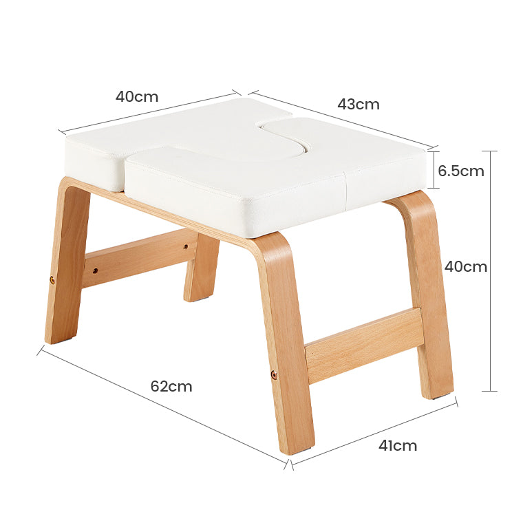 Banc de poirier de yoga, chaise d'inversion de yoga pour le renforcement du noyau - Blanc/Noir