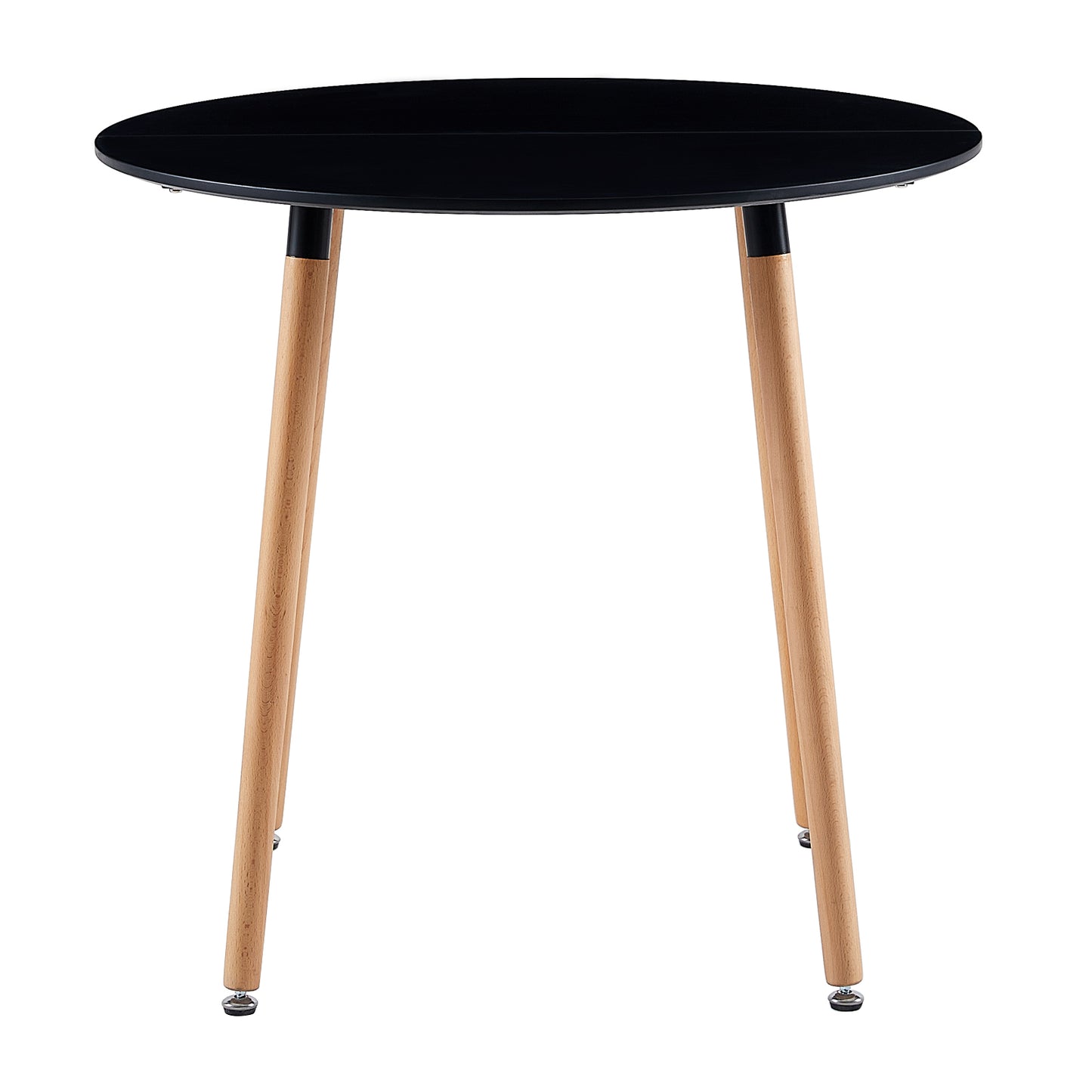 PEA Rond Table de salle à manger Table de cuisine Table de conférence de bureau moderne Table basse - Noir