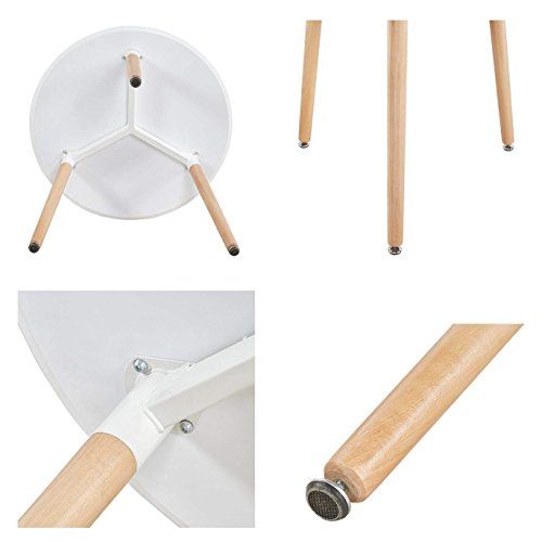 Table Ronde Salle Manger Scandinave pour Salle à Manger Diamètre 80cm Moderne Style Nordique Blanc - EGGREE
