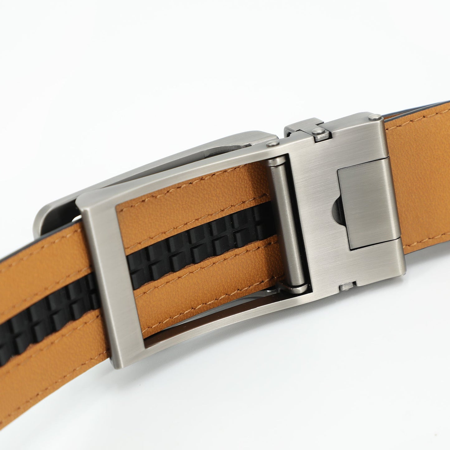 Echt Ceinture en Cuir de Vachette Couche Haut Tendance avec Boucle Ardillon - Pearl Gun Hidden Blue