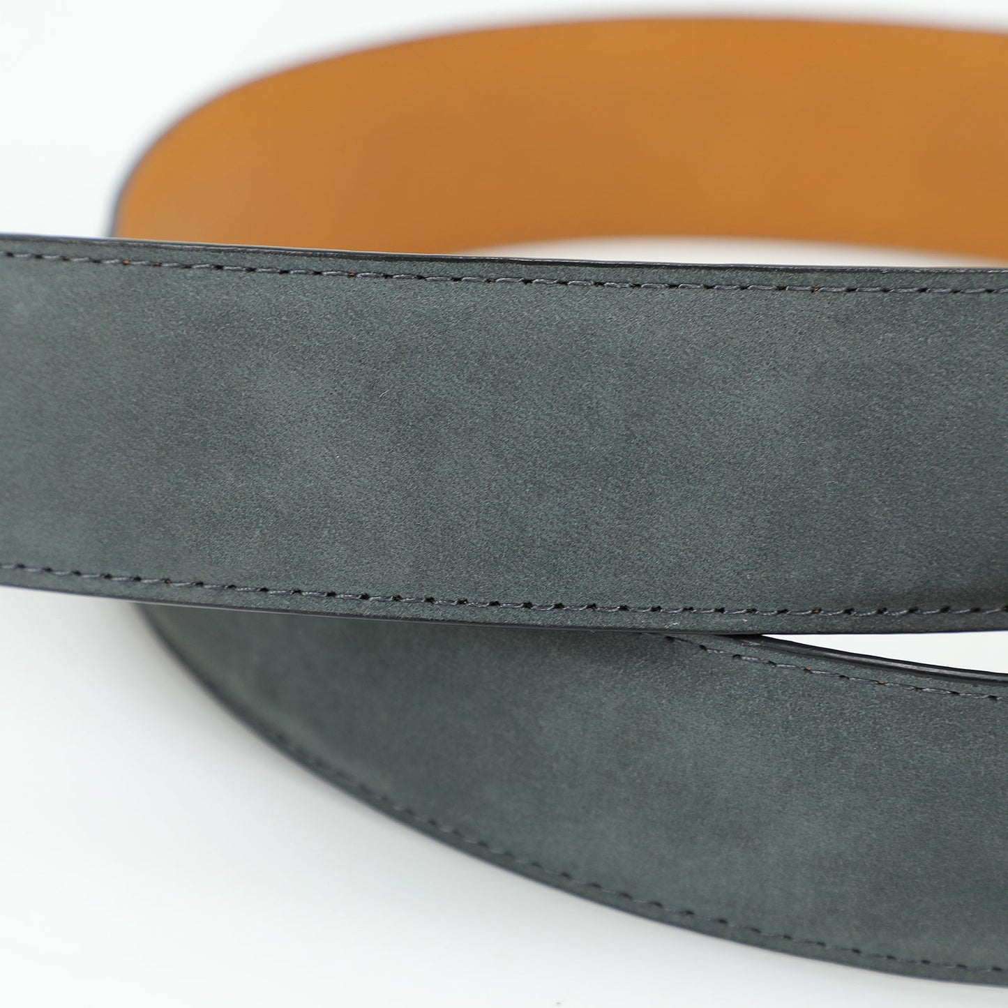 Echt Ceinture en Cuir de Vachette Couche Haut Tendance avec Boucle Ardillon - Pearl Gun Hidden Blue