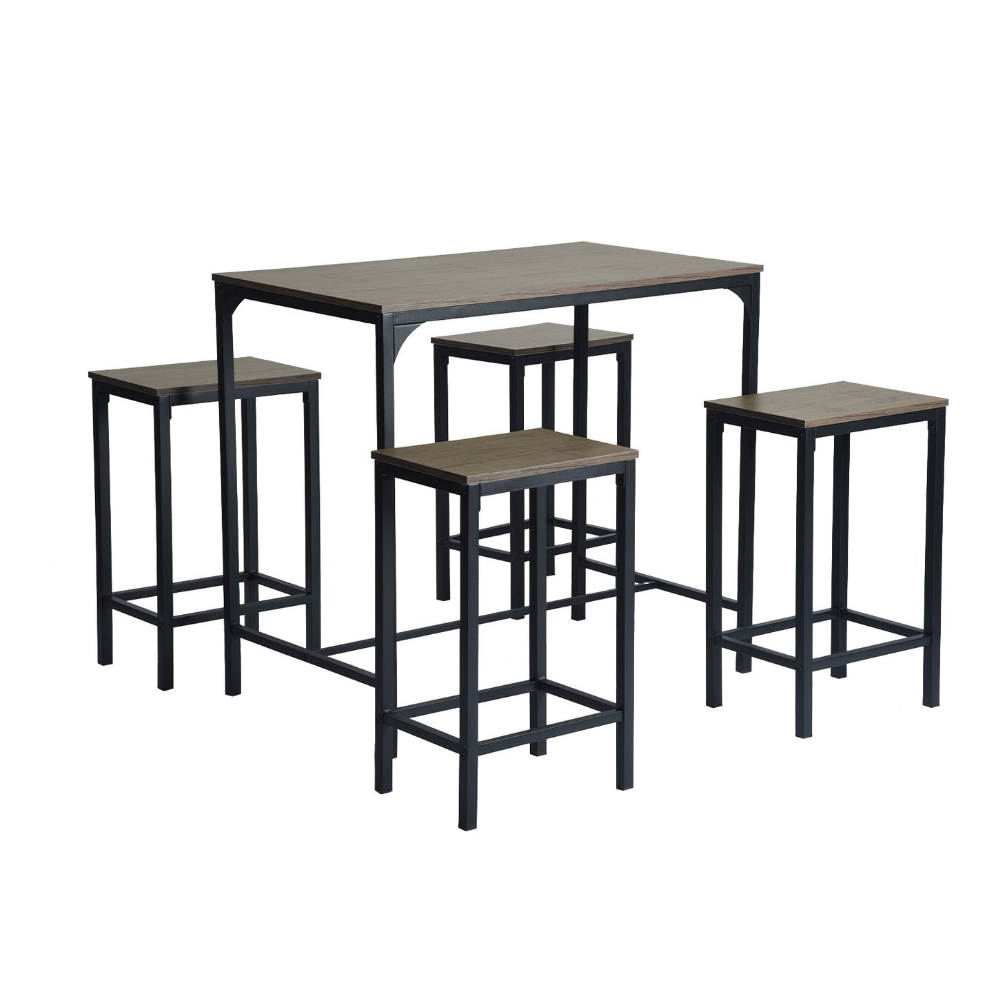 FAIRMAN Ensemble De Table De Bar Avec 1 Table Et 4 Chaises