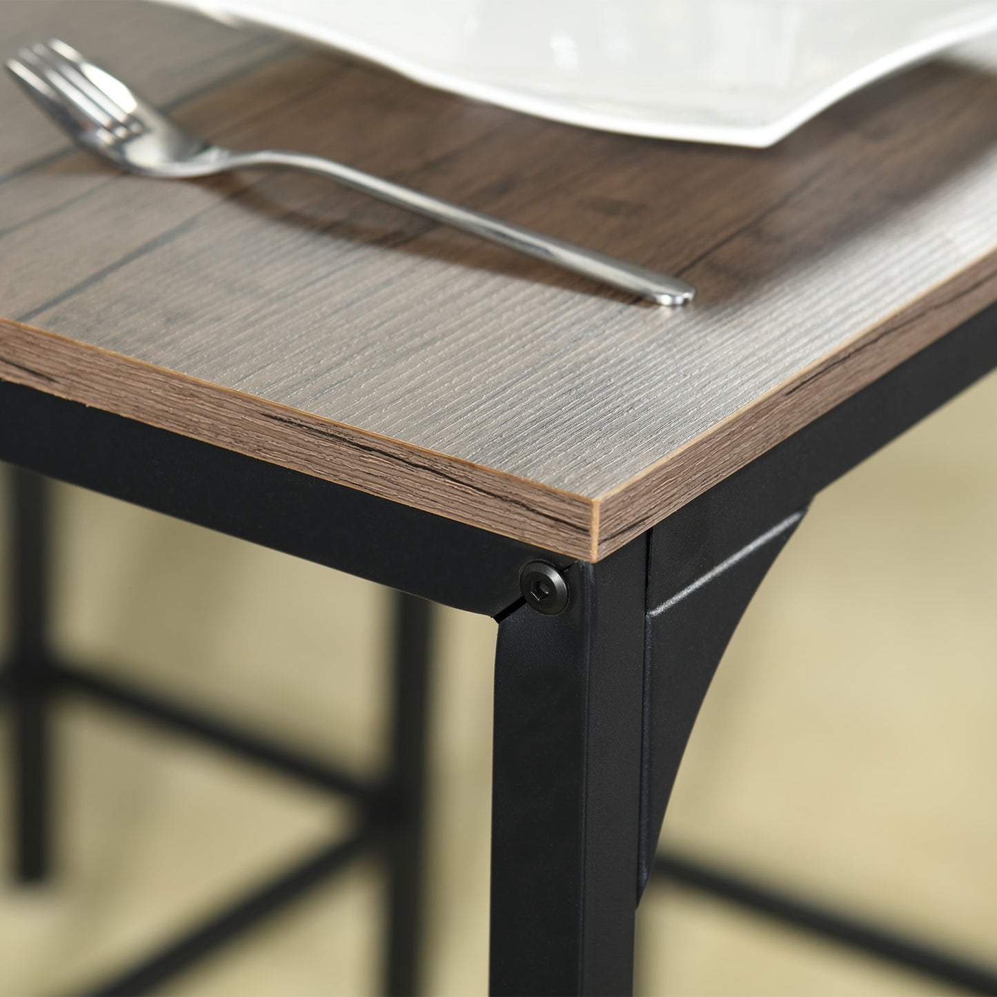 FAIRMAN Ensemble De Table De Bar Avec 1 Table Et 4 Chaises