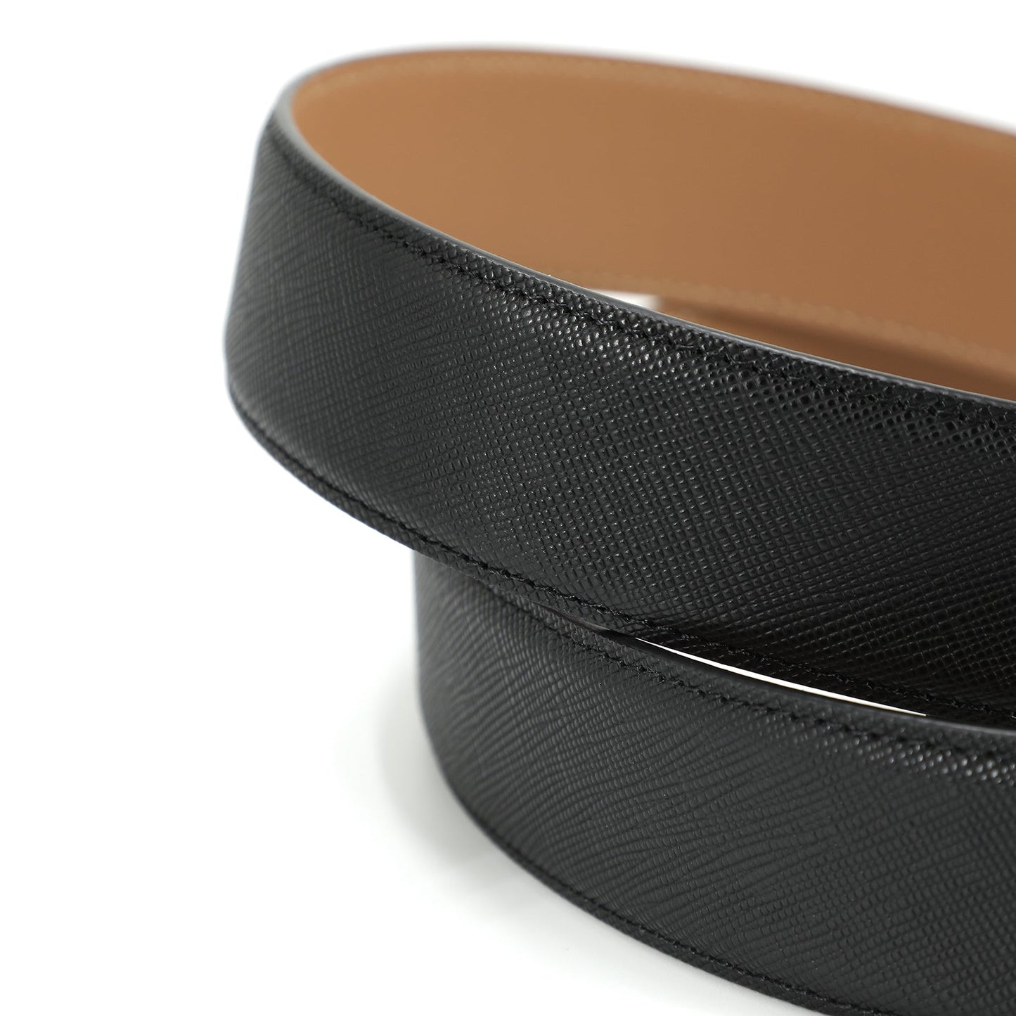 Geel Ceinture classique avec boucle ardillon en cuir de vachette de première qualité - Noir Acier