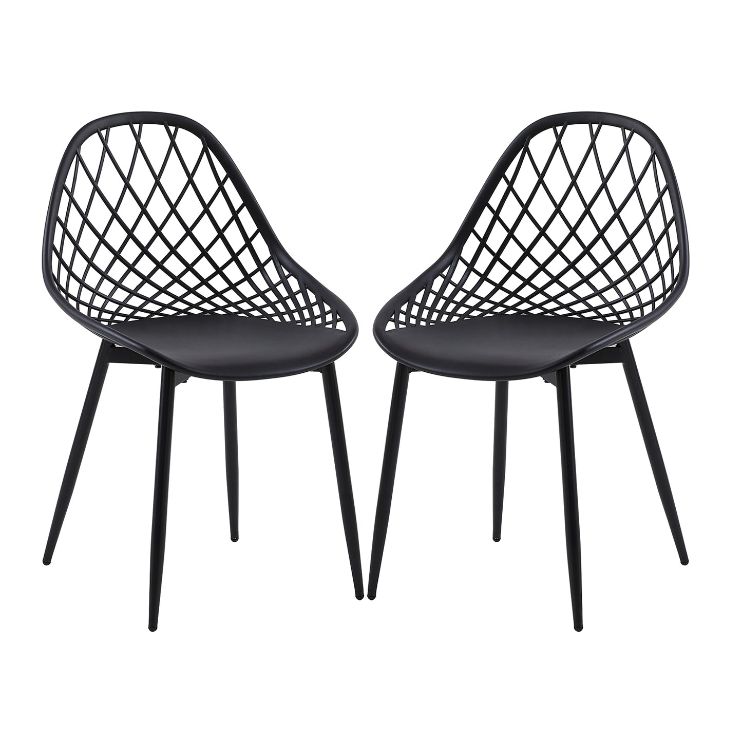 MILAN Chaises de Salle à Manger Pieds de Transfert en Bois de Hêtre - Blanc/Noir/Gris