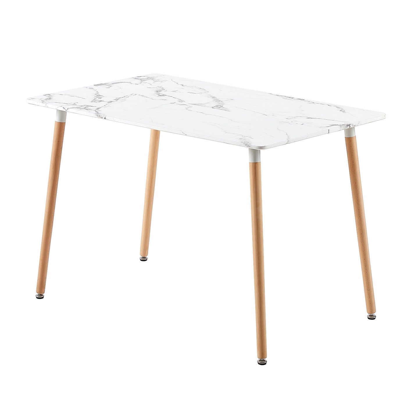 SAGE Rectangulaire Table de Salle à Manger en MDF Scandinave Style en Bois 110*70*74cm - Couleur Marbre