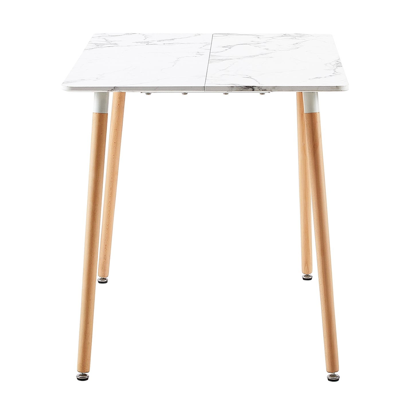 SAGE Rectangulaire Table de Salle à Manger en MDF Scandinave Style en Bois 110*70*74cm - Couleur Marbre