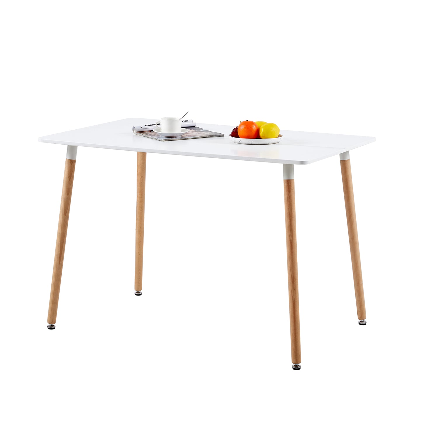 SAGE Rectangulaire Table de salle à manger Table de cuisine Table de conférence de bureau moderne Table basse - Noir/Blanc