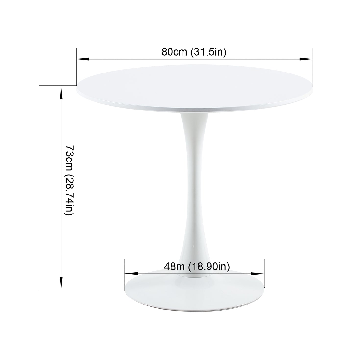 TULIP Tour Table Supérieure De Facile Loisirs Table à Manger Nordique Table Tulipe Balcon Petite Table Ronde - Blanc